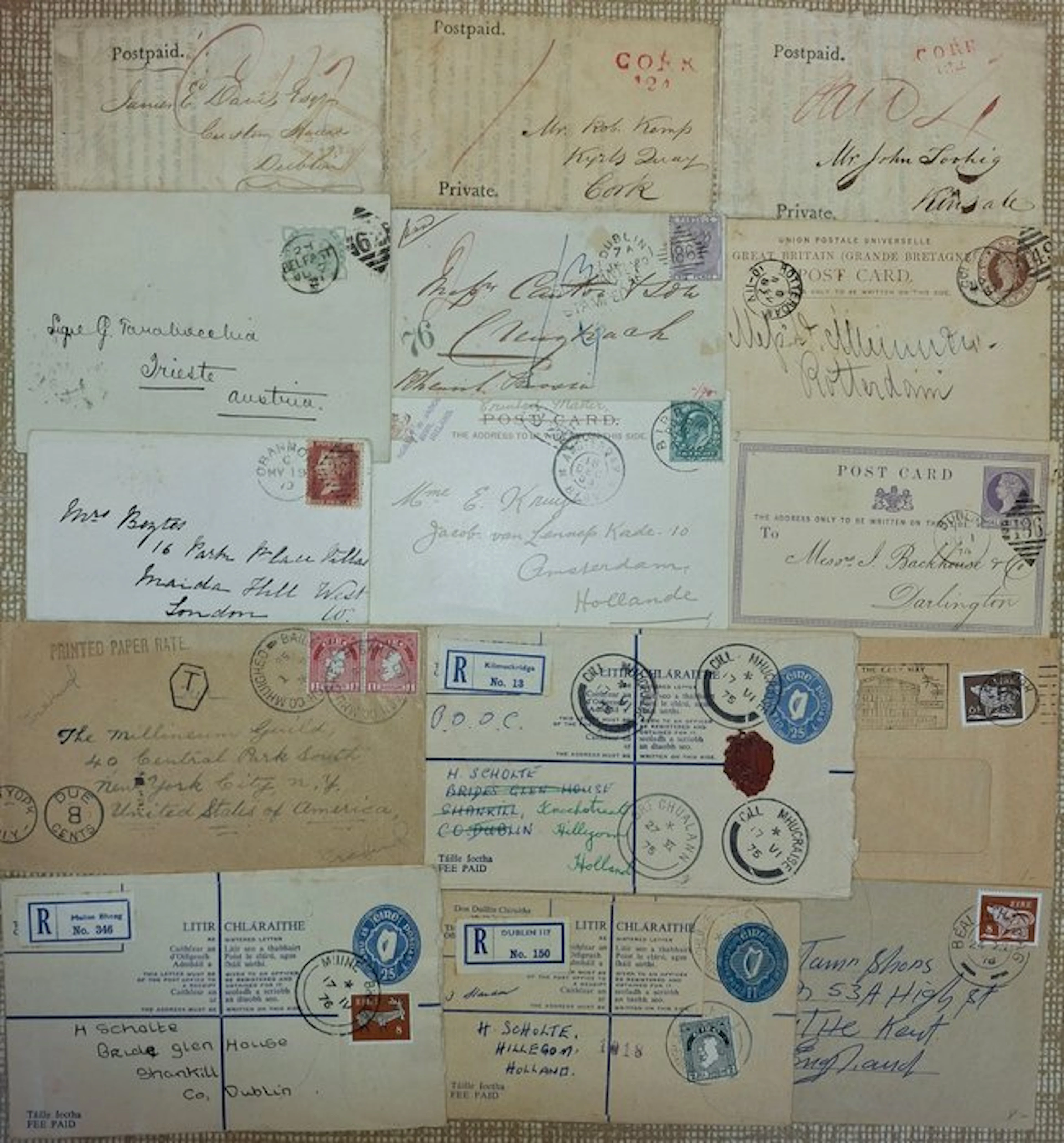 Ireland 1815/1978 - Collection of letters and other items sent in Ireland