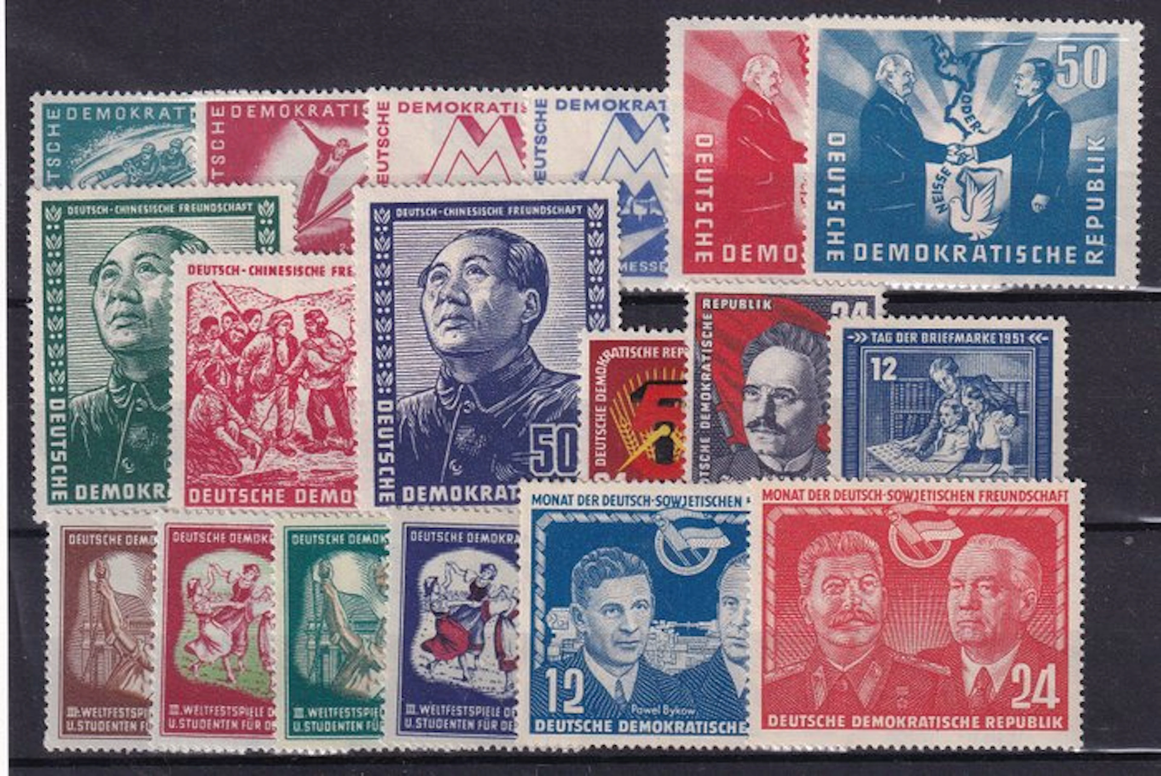 GDR 1951 - Volume. Michel No. 286/288 Approved: Grabowski BPP - Michel: 280/297