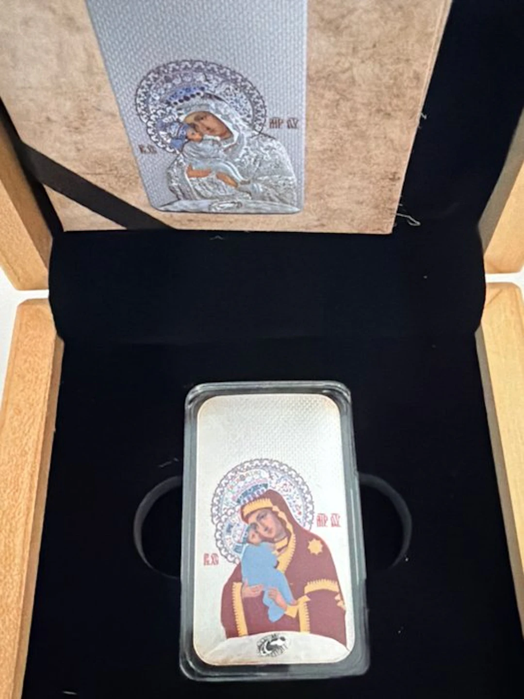World. Icon of the Mother of God Pochaevskaya 1 oz (.999) mit CoA und BOX