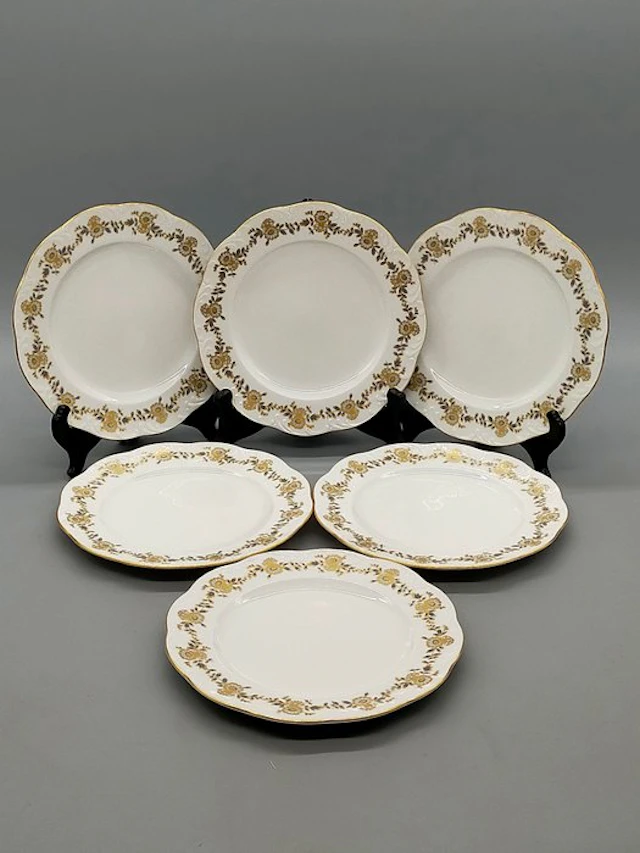 Rosenthal - Dinner set - Classic Rose Group – 6 Perlrand...