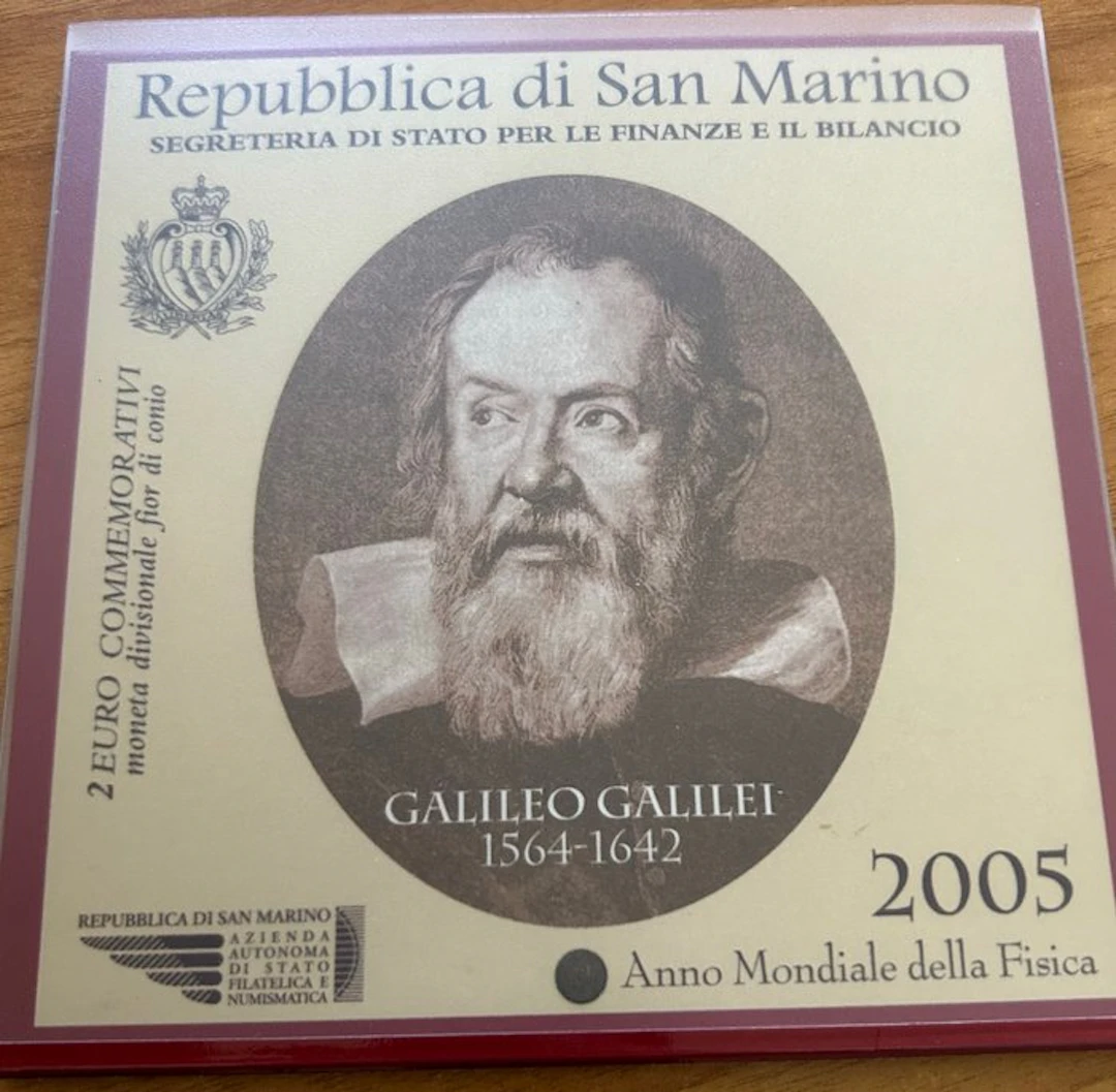 San Marino. 2 Euro 2005 "Galileo Galilei" (No reserve price)