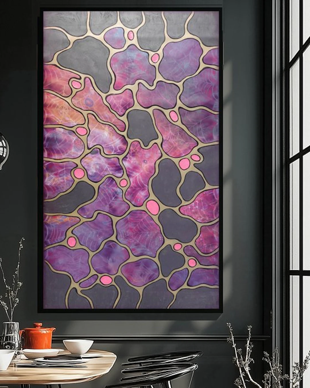 Ksavera - Pearlescent A1431 - abstract painting on XXL canvas