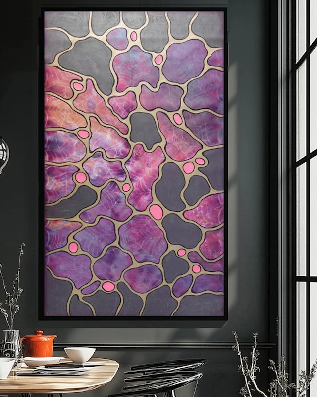 Ksavera - Pearlescent A1431 - abstract painting on XXL canvas
