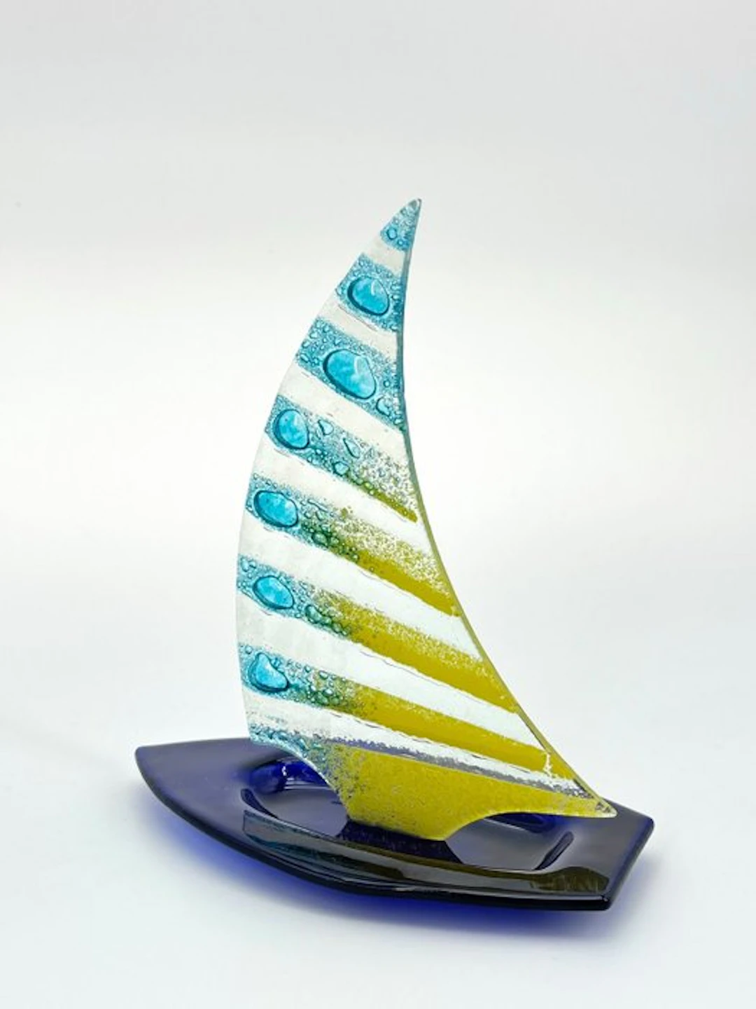 Centrepiece - Murano glass - Murano sailboat