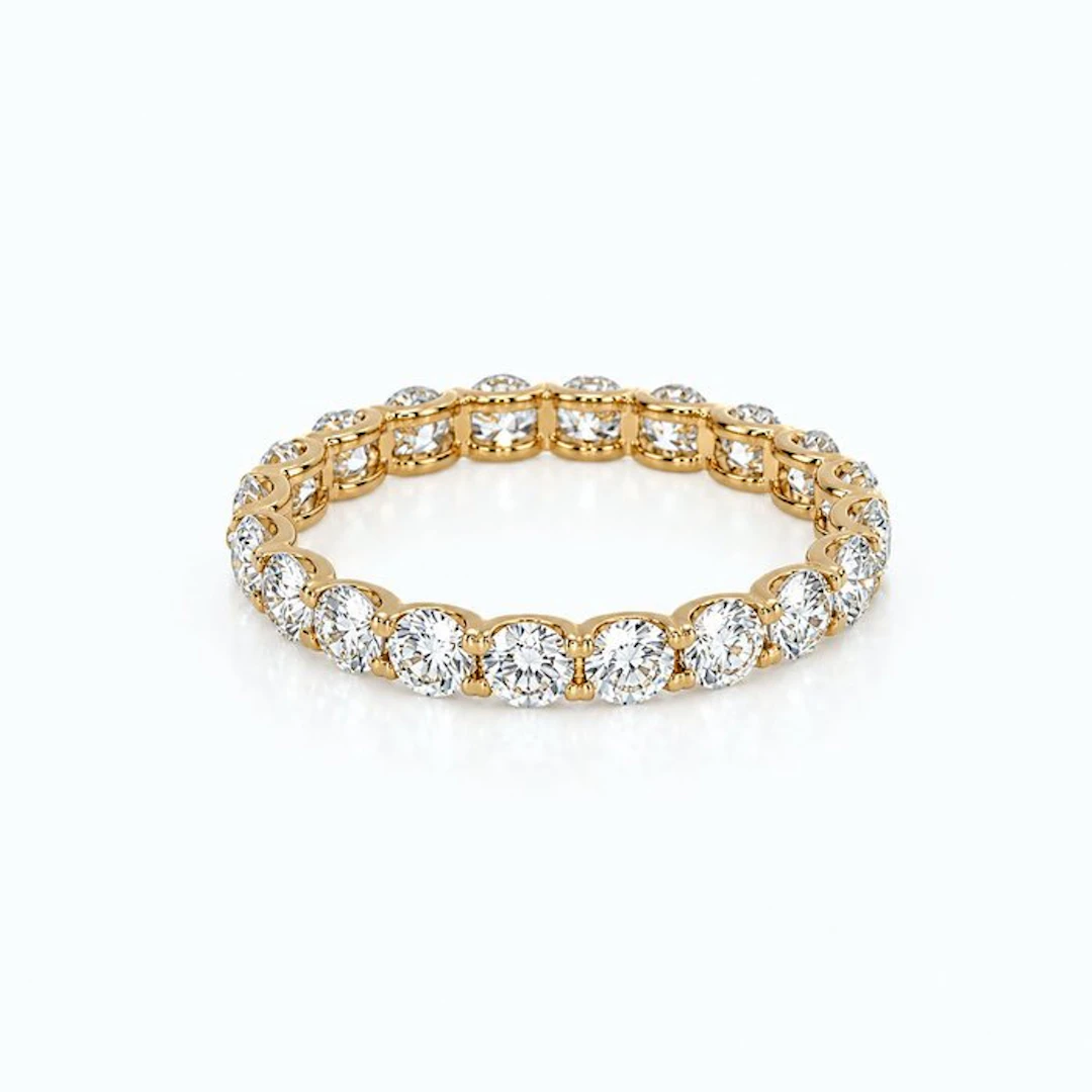 No reserve price - Ring - 14 kt. Yellow gold - 2.00ct. tw. Diamond (Lab-grown)