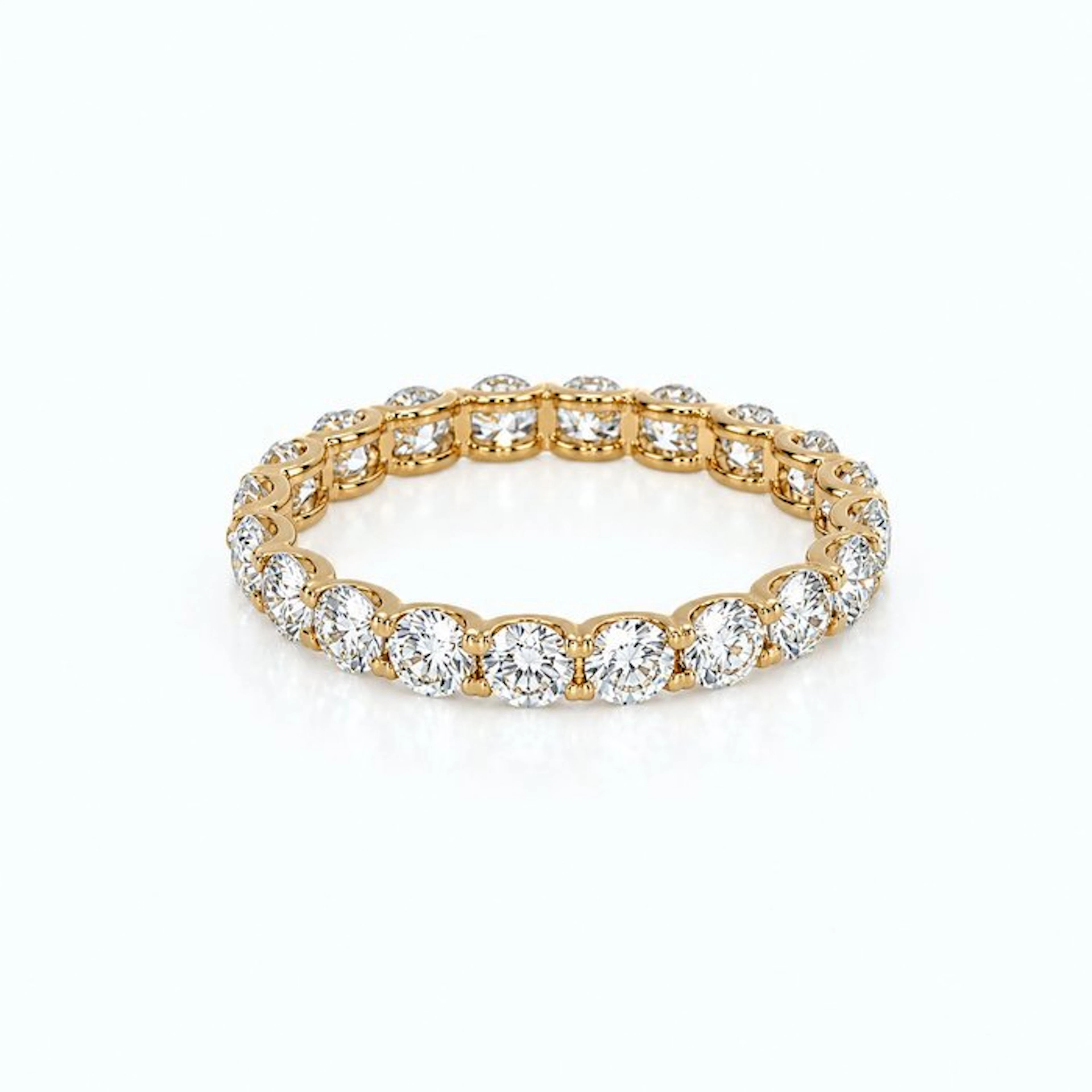 No reserve price - Ring - 14 kt. Yellow gold - 2.00ct. tw. Diamond (Lab-grown)