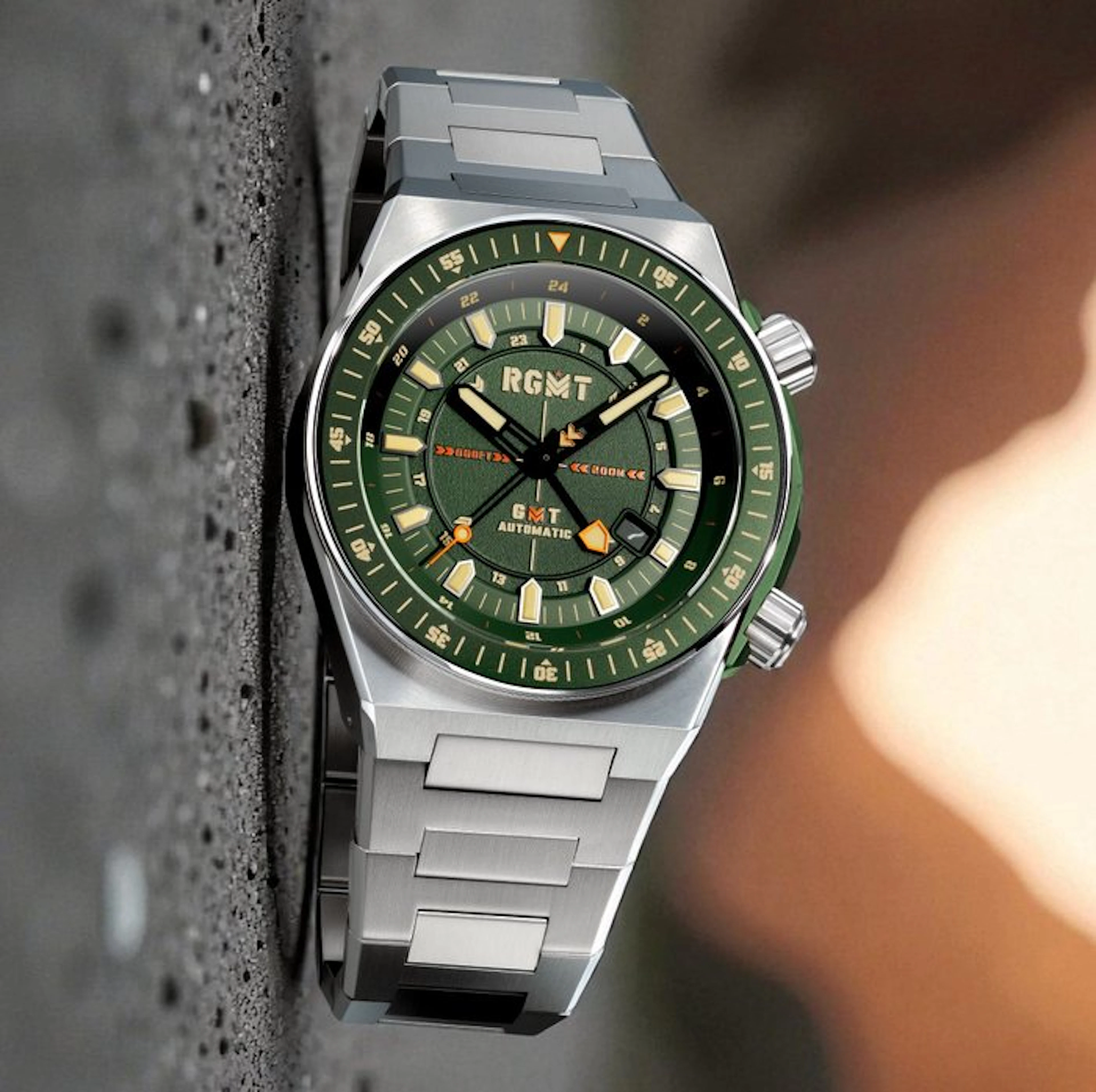 RGMT - Automatic - GMT - World Time - Sapphire - 24 Jewels - NEW - Men - 2026