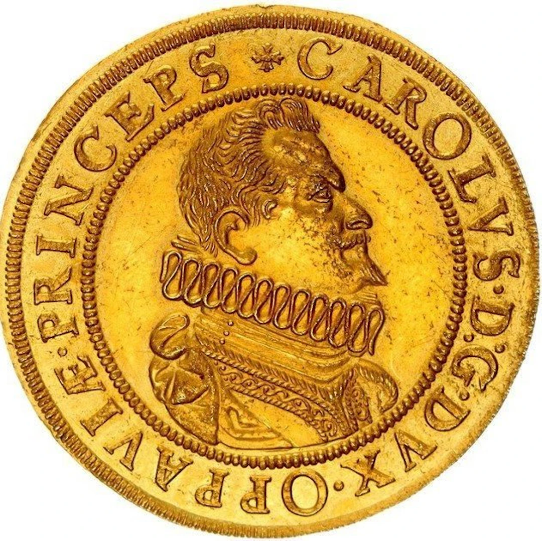 Germany Silesia – Troppau. Karl von Liechtenstein. 10 Dukaten 1616