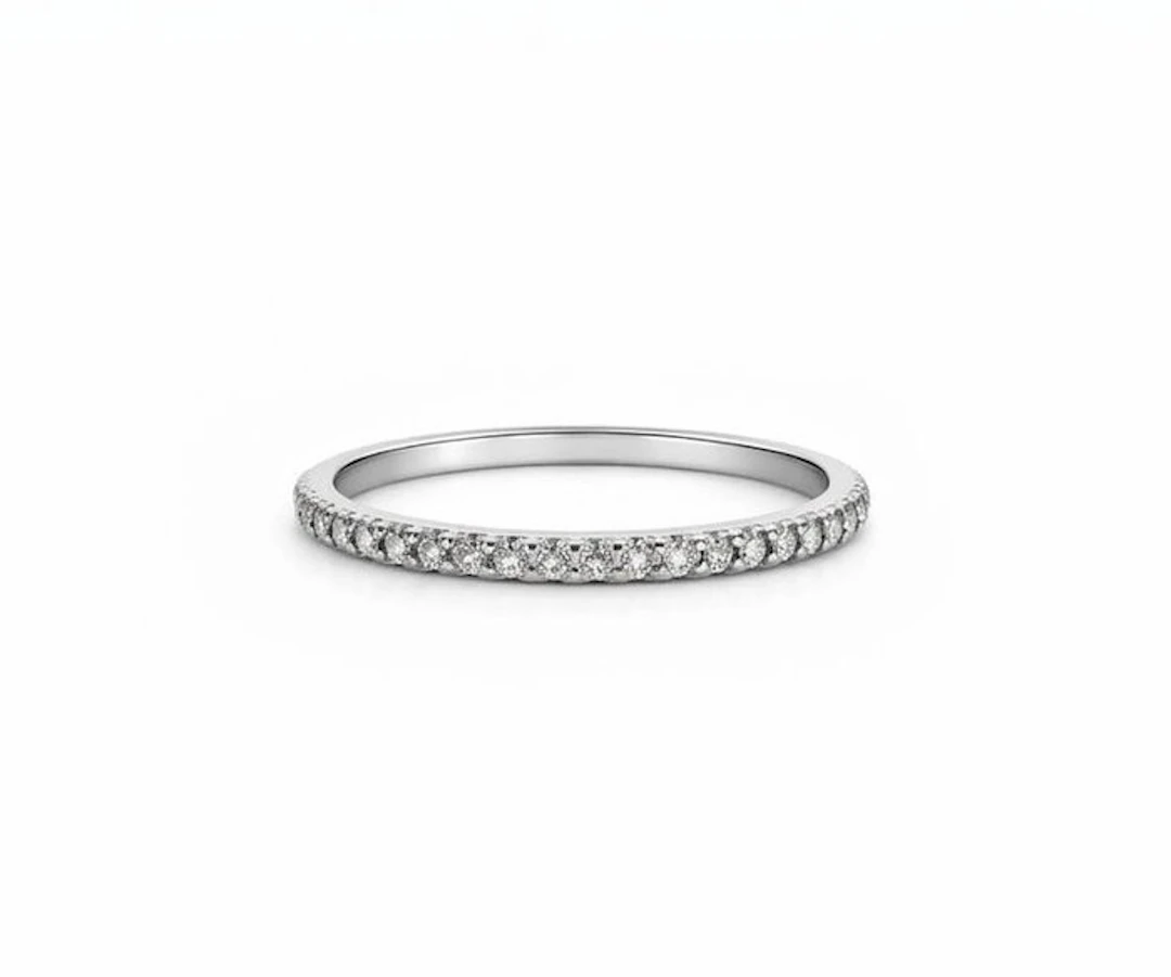 No reserve price - Ring Platinum Diamond (Natural)
