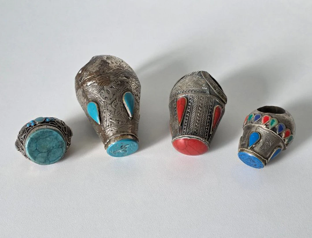 4 traditional Central Asian tribal rings