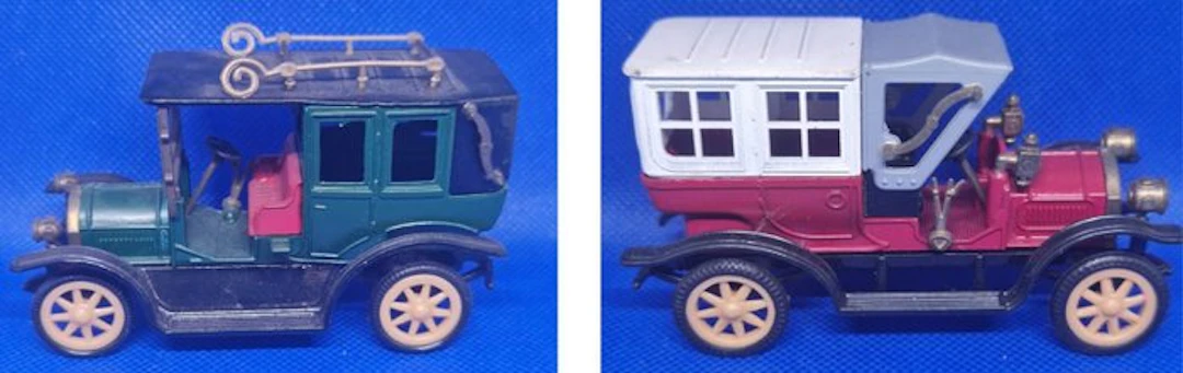Ziss R-W 1:43 - Model car (2) - Benz Limousine 1910, Adler Limousine 1906