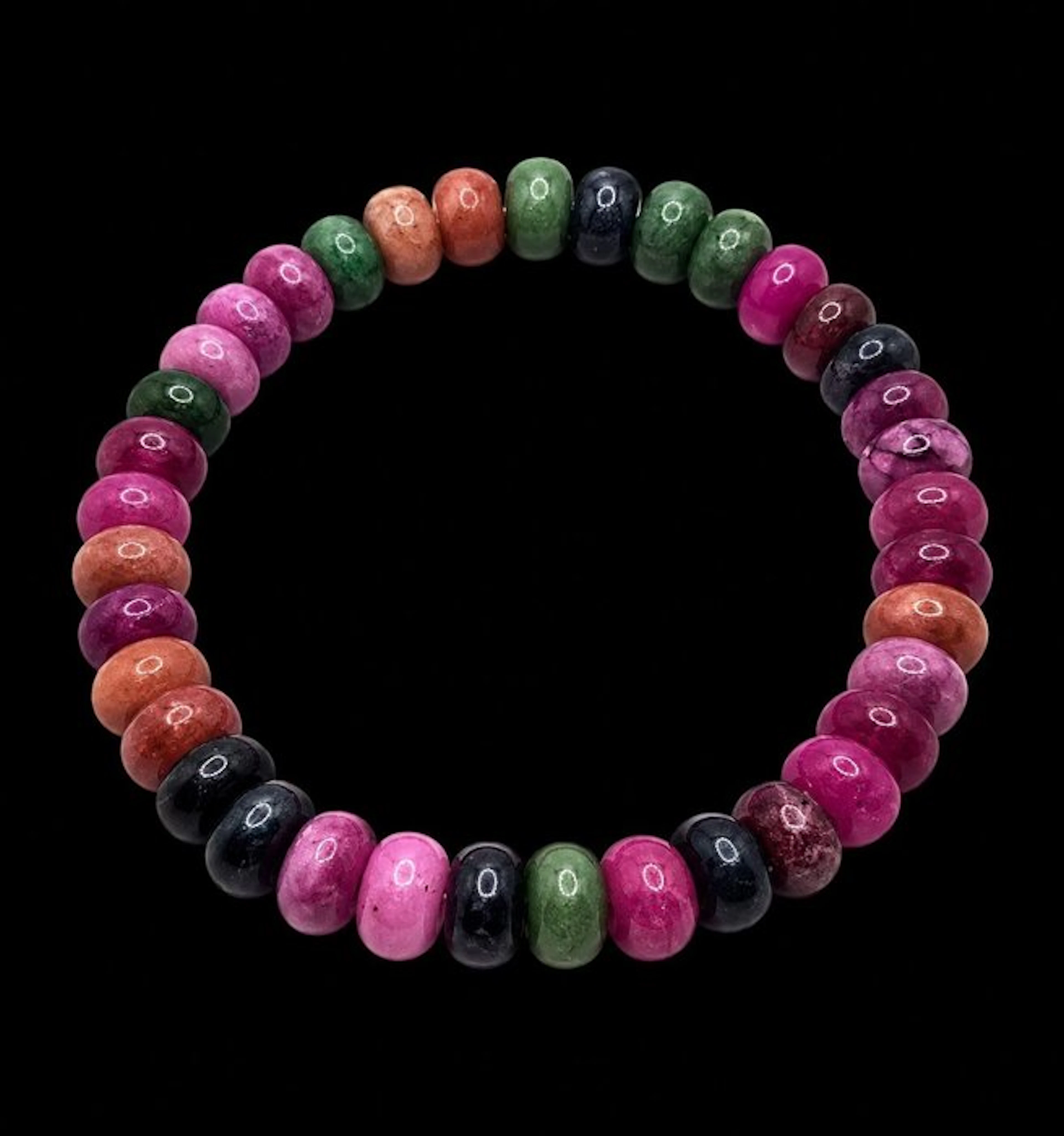 Elegant First-Quality Silver Bracelet with Multicolor...