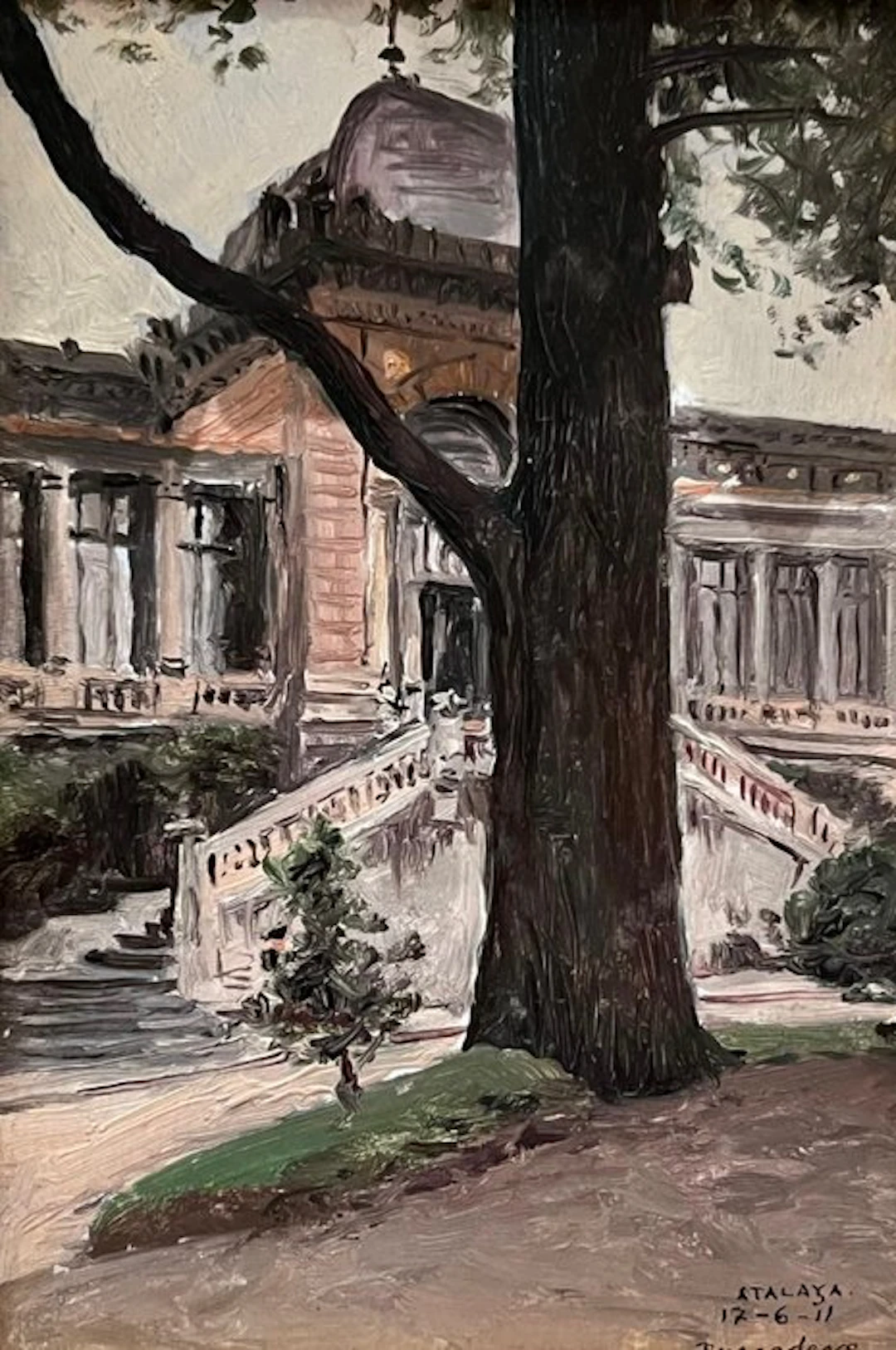 Enrique Atalaya (1911) - Le Palais du Trocadéro depuis les jardins