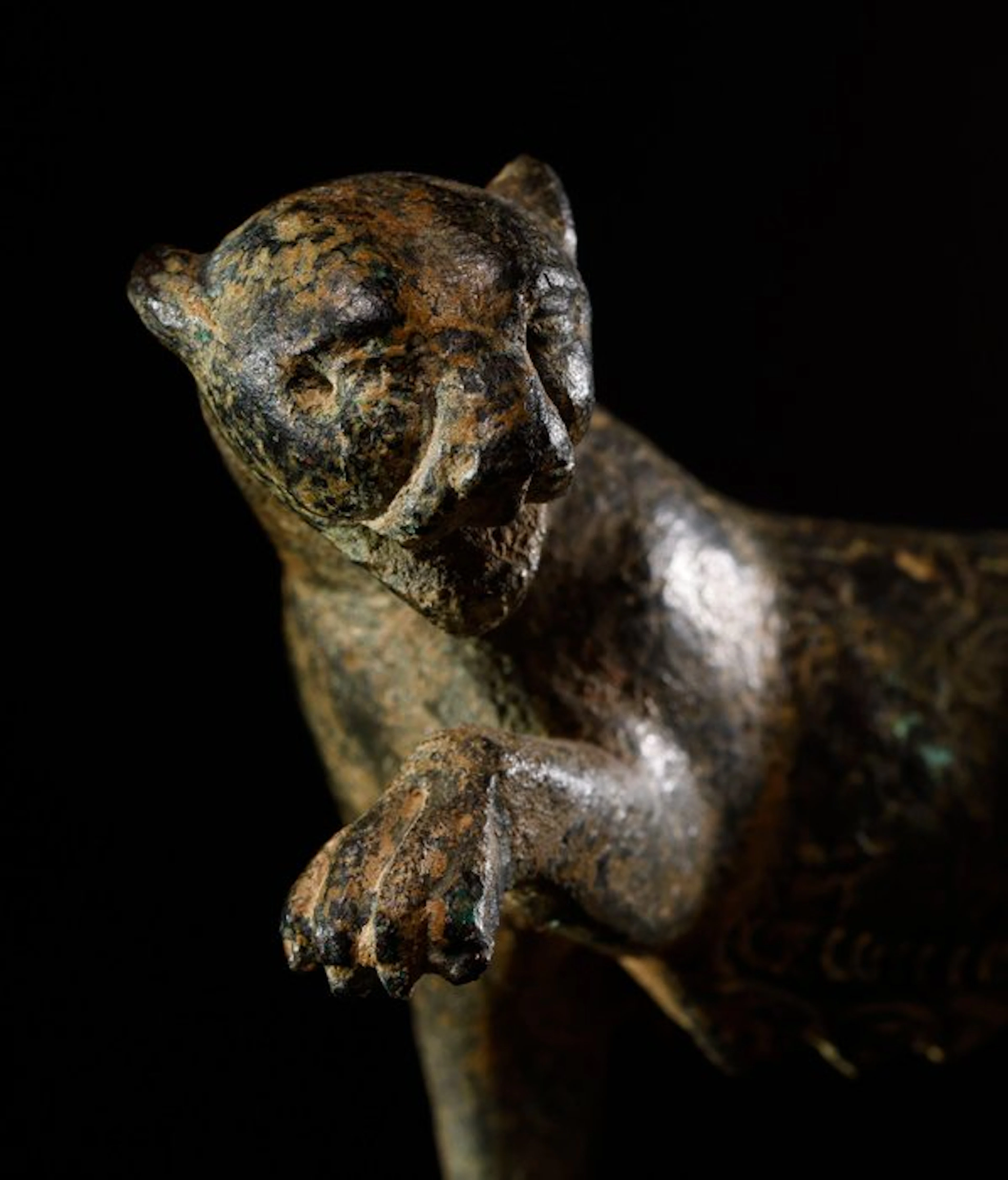Roman bronze Bacchic panther along with Spanish export license - 5.5 cm
