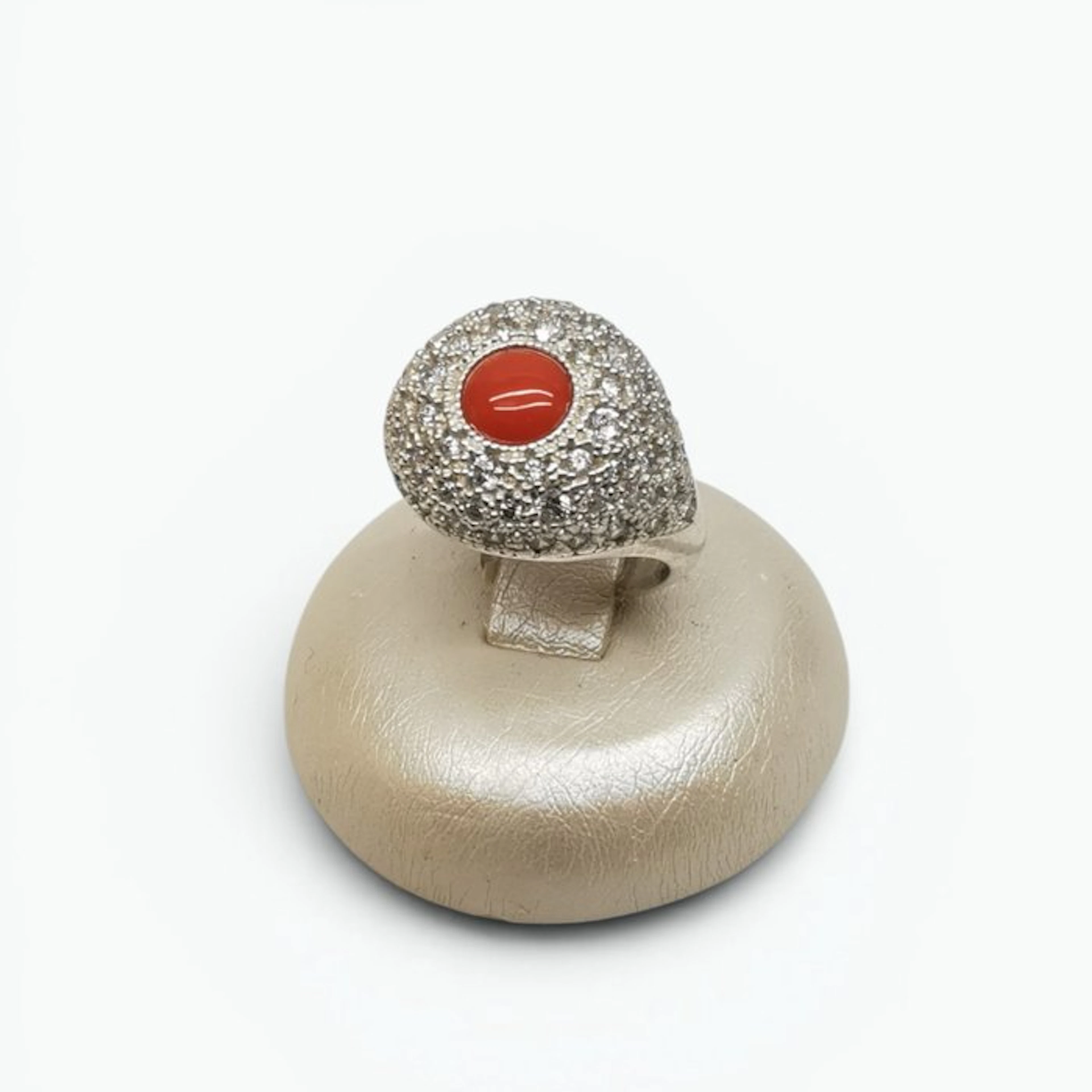Coral - Sterling Silver 925 - Ring - Italian craftsmanship