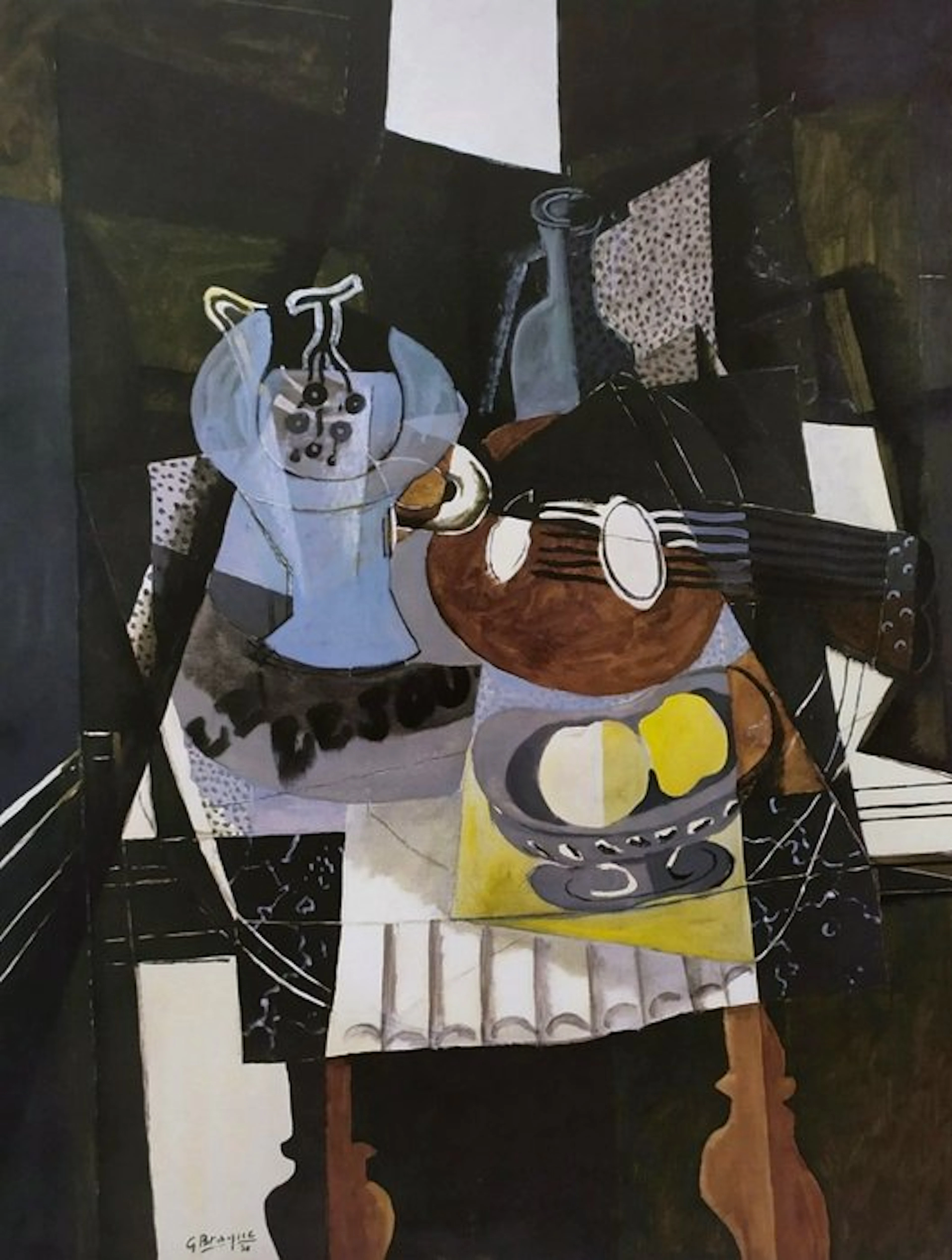 Georges Braque (1882-1963) (after) - "Nature Morte au Compotier
