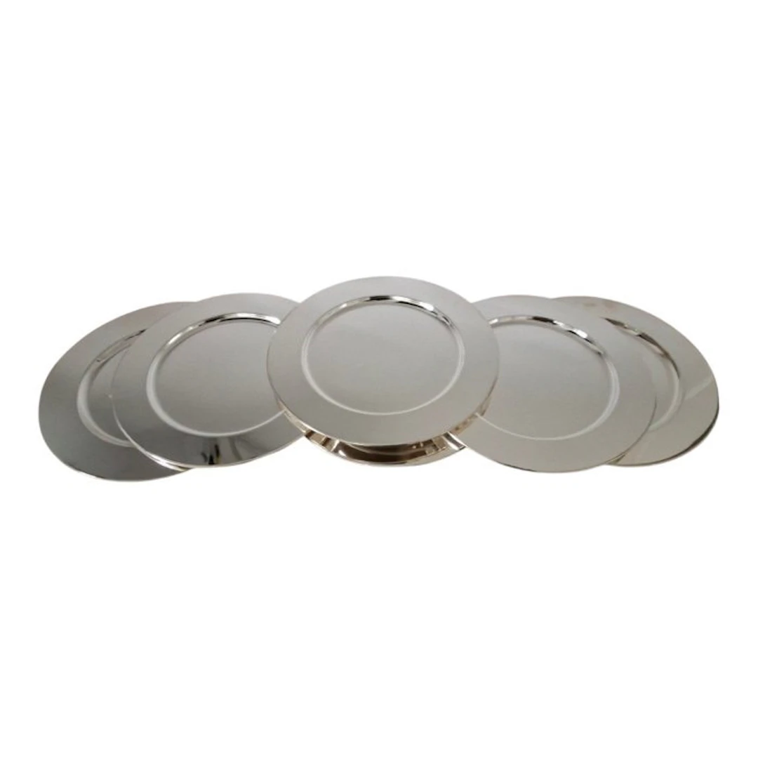 Charger plate (6) - Silverplated - Silver underplates