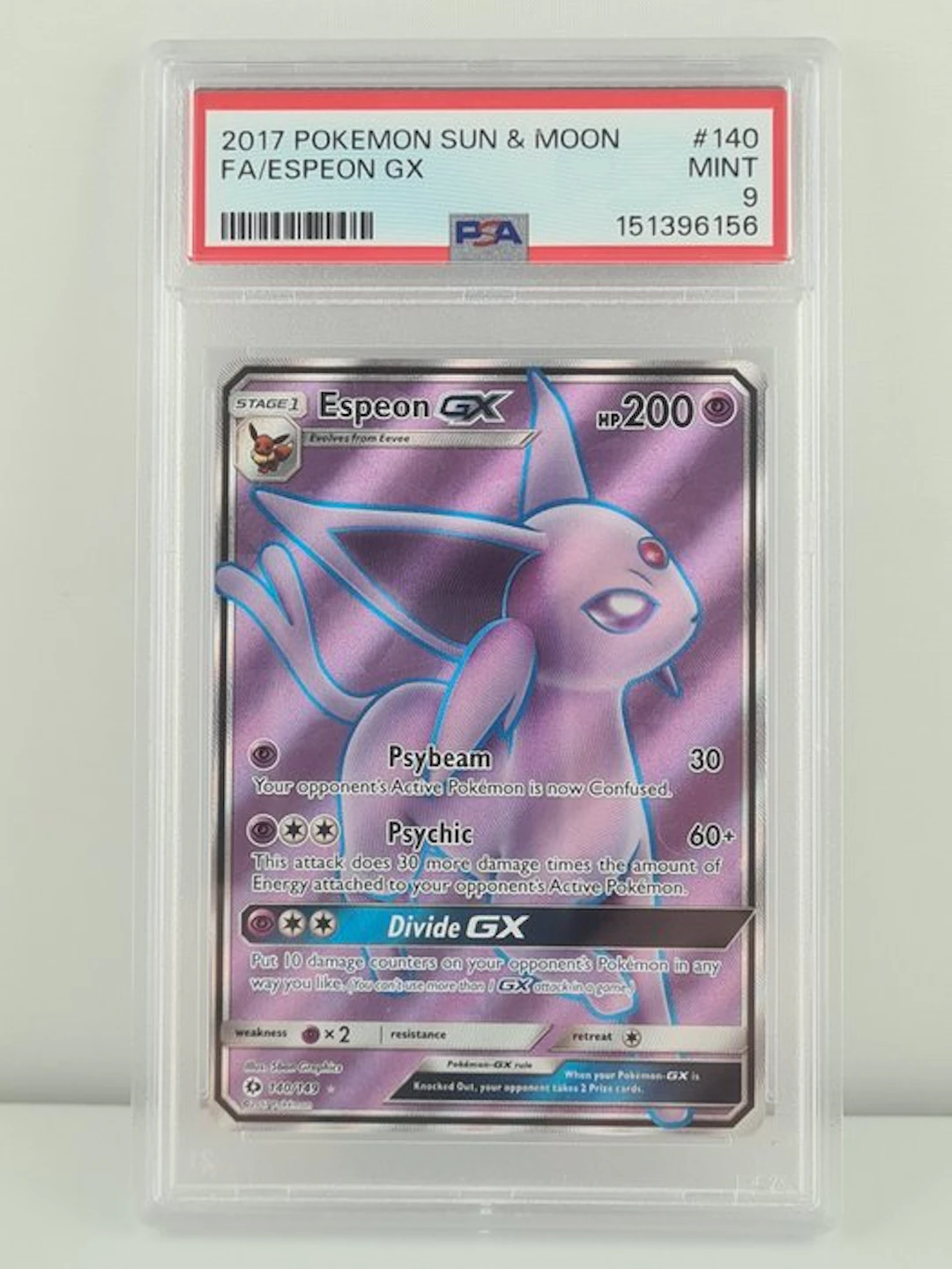 Pokémon - 1 Graded card - Pokémon - Espeon 140/149 Foil, Full art - PSA 9
