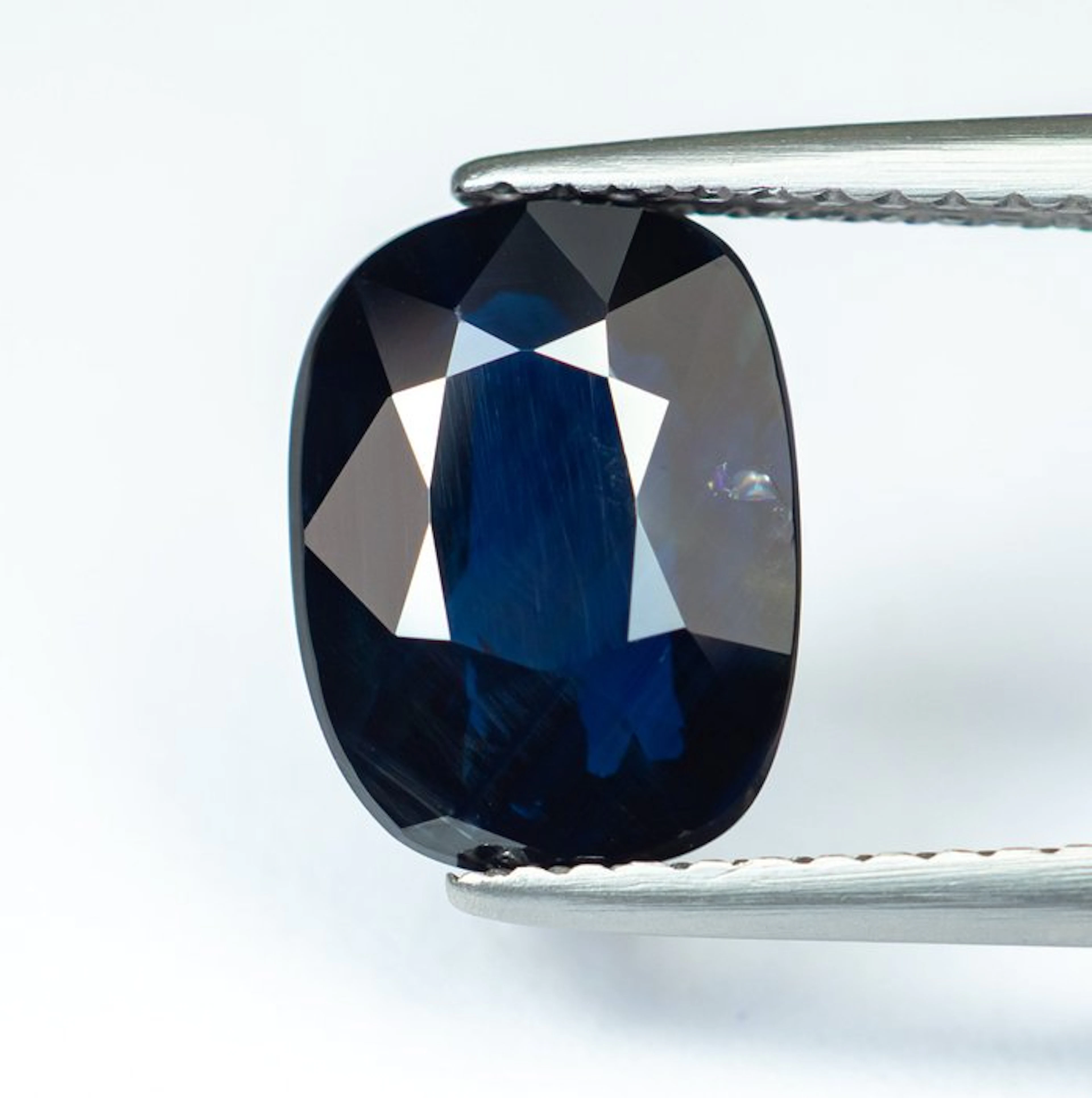 No reserve price Sapphire - 3.03 ct - Bellerophon Gemlab - Deep Blue