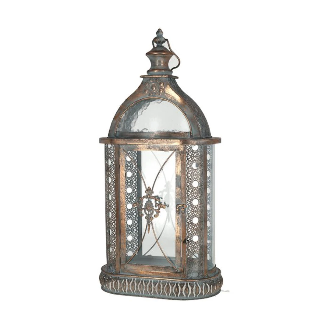 Lantern - Glass, Metal - 60 cm!