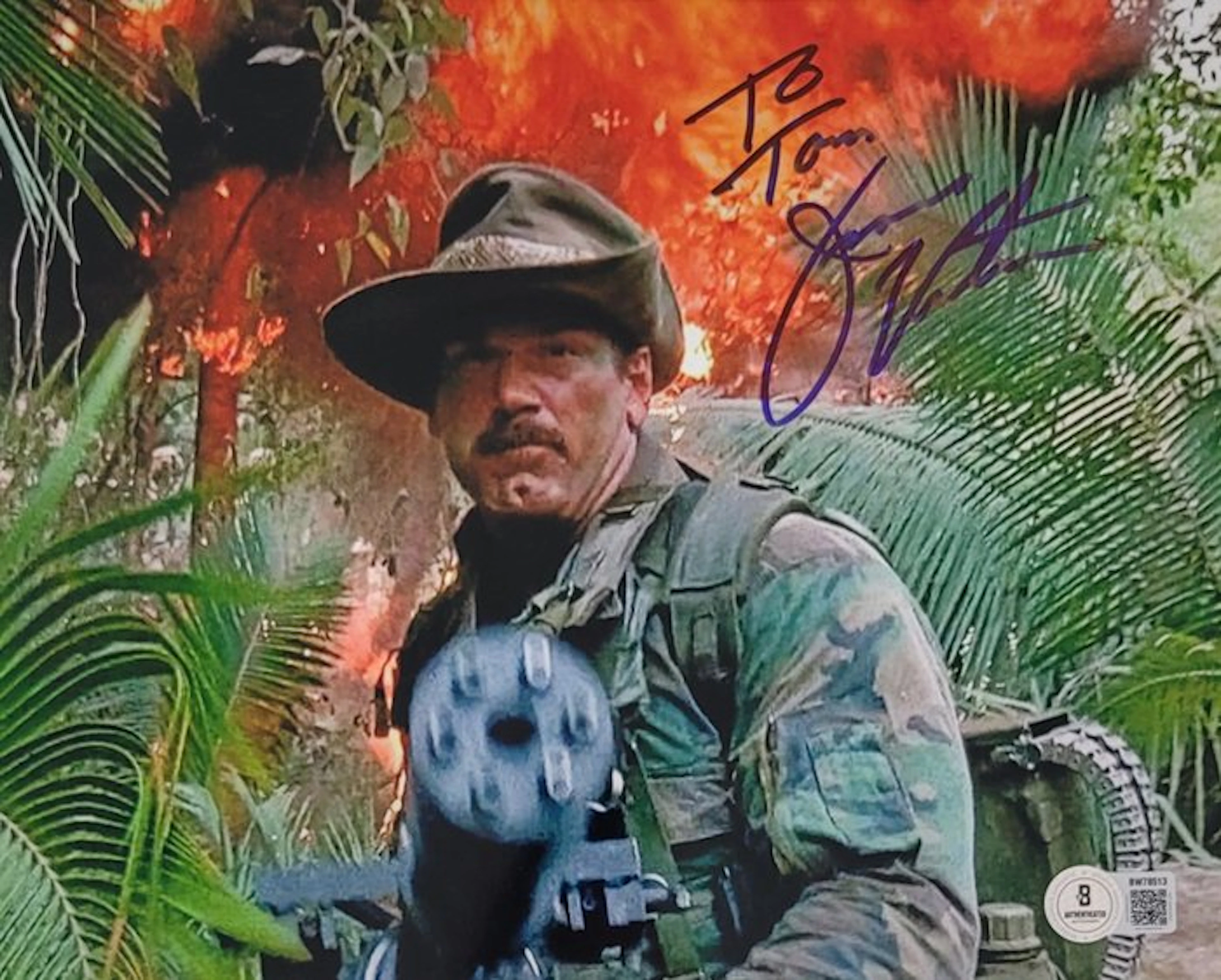Predator - Jesse Ventura (Blain Cooper) - Autograph, Photo With Beckett COA