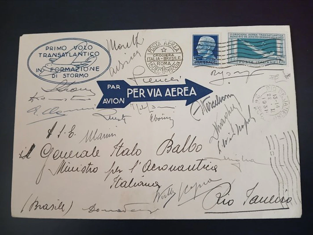 Italy Kingdom 1930 - Atlantic Cruise Italy-Brazil Italo Balbo
