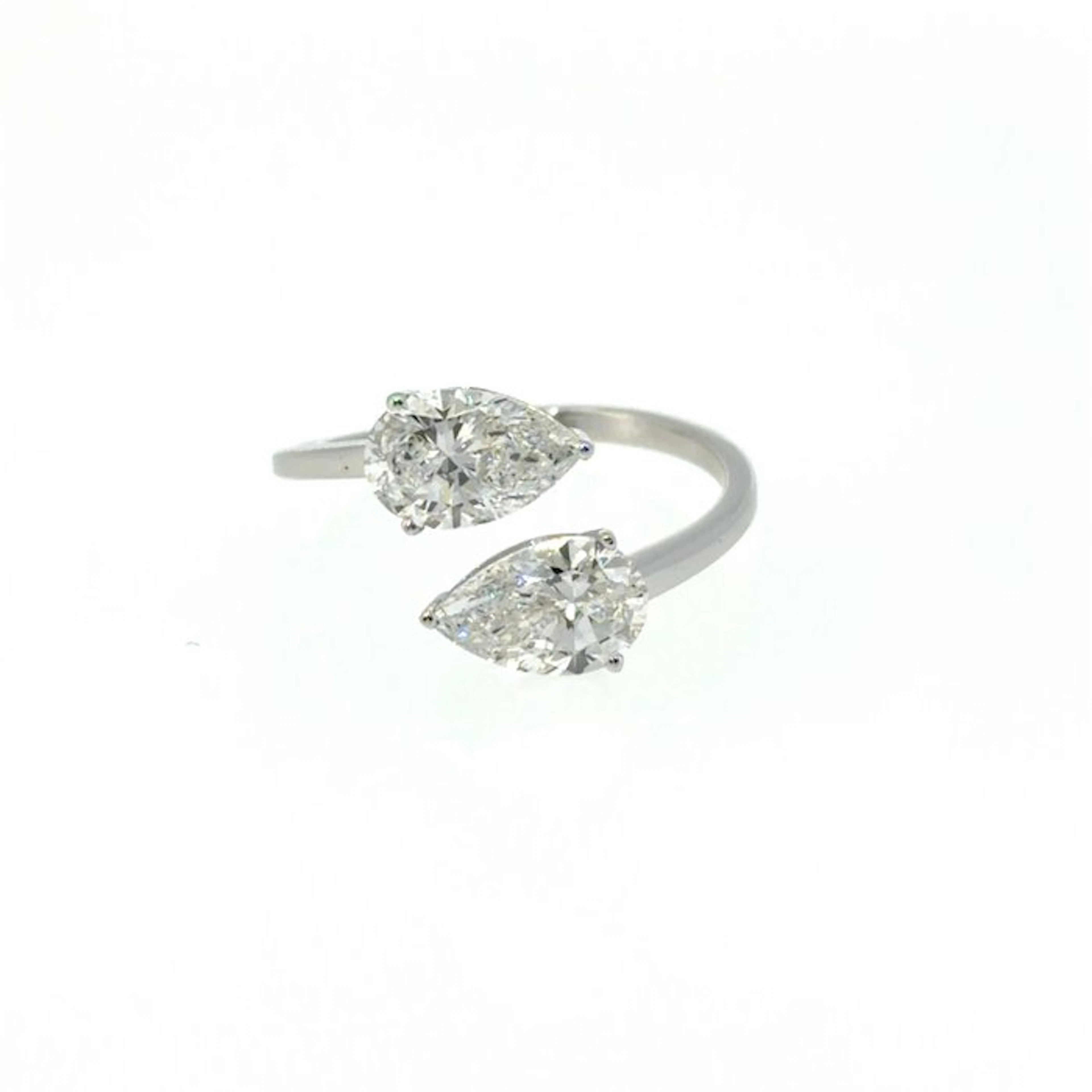 No reserve price - Ring - 14 kt. White gold - 2.02ct. tw. Diamond (Lab-grown)