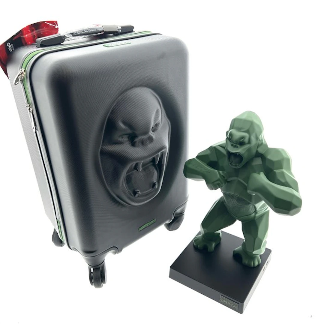 Richard Orlinski (1966) - KiwiKong (green / kahki) AND Trolley - NO Reserve