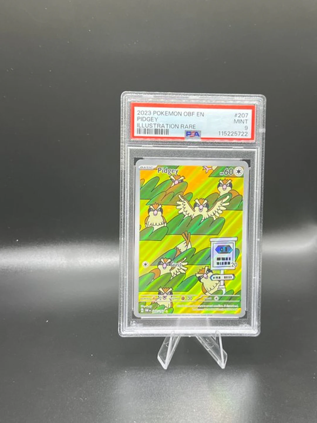 Pokémon - 1 Graded card - Pidgey #207 Obsidian Flames - PSA 9