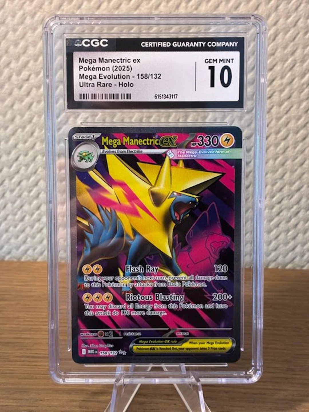 Pokémon - 1 Graded card - Manetric 158/132 Foil