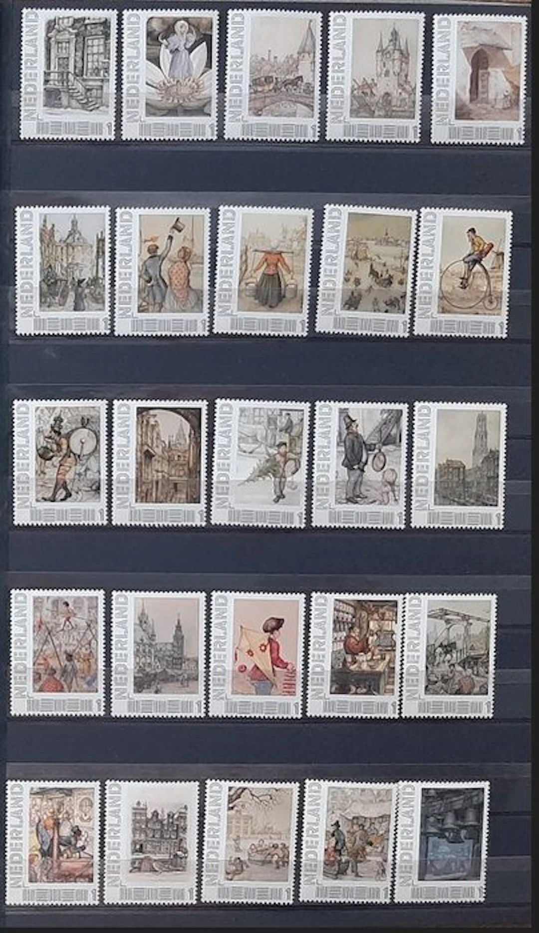 Netherlands 2012 - Complete series of personalized stamps "Anton Pieck"