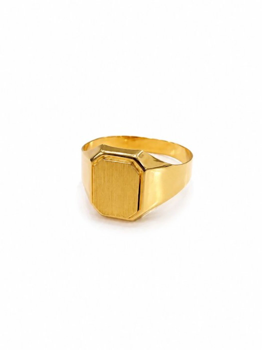 No reserve price - Ring - 18 kt. Yellow gold - Size 21 satin finish 1.6/1.7 g