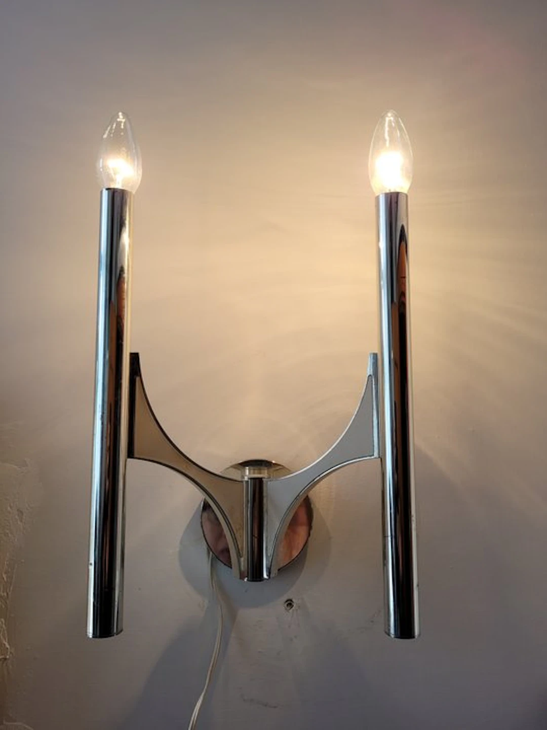Sciolari Roma - Gaetano Sciolari - Wall lamp - Model 105 - Silverplated