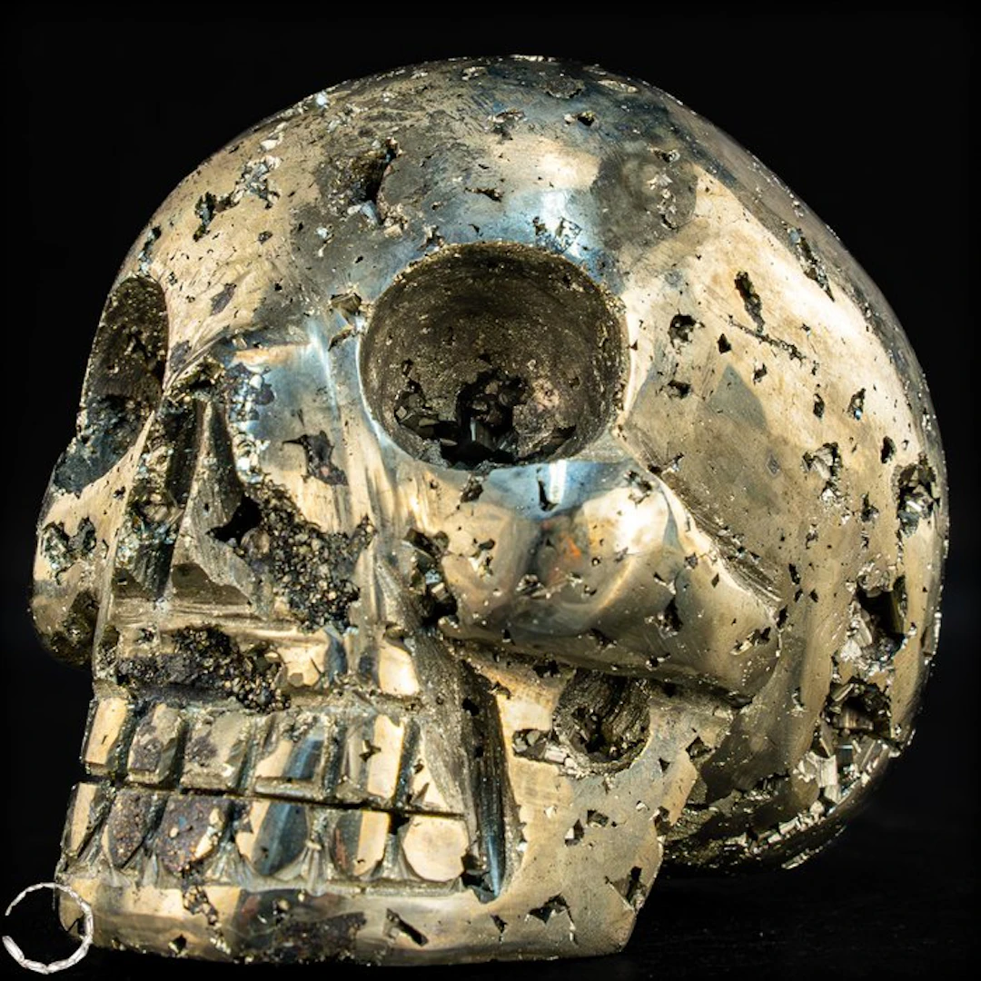 Natural pyrite skull of the highest quality- 1348.39 g