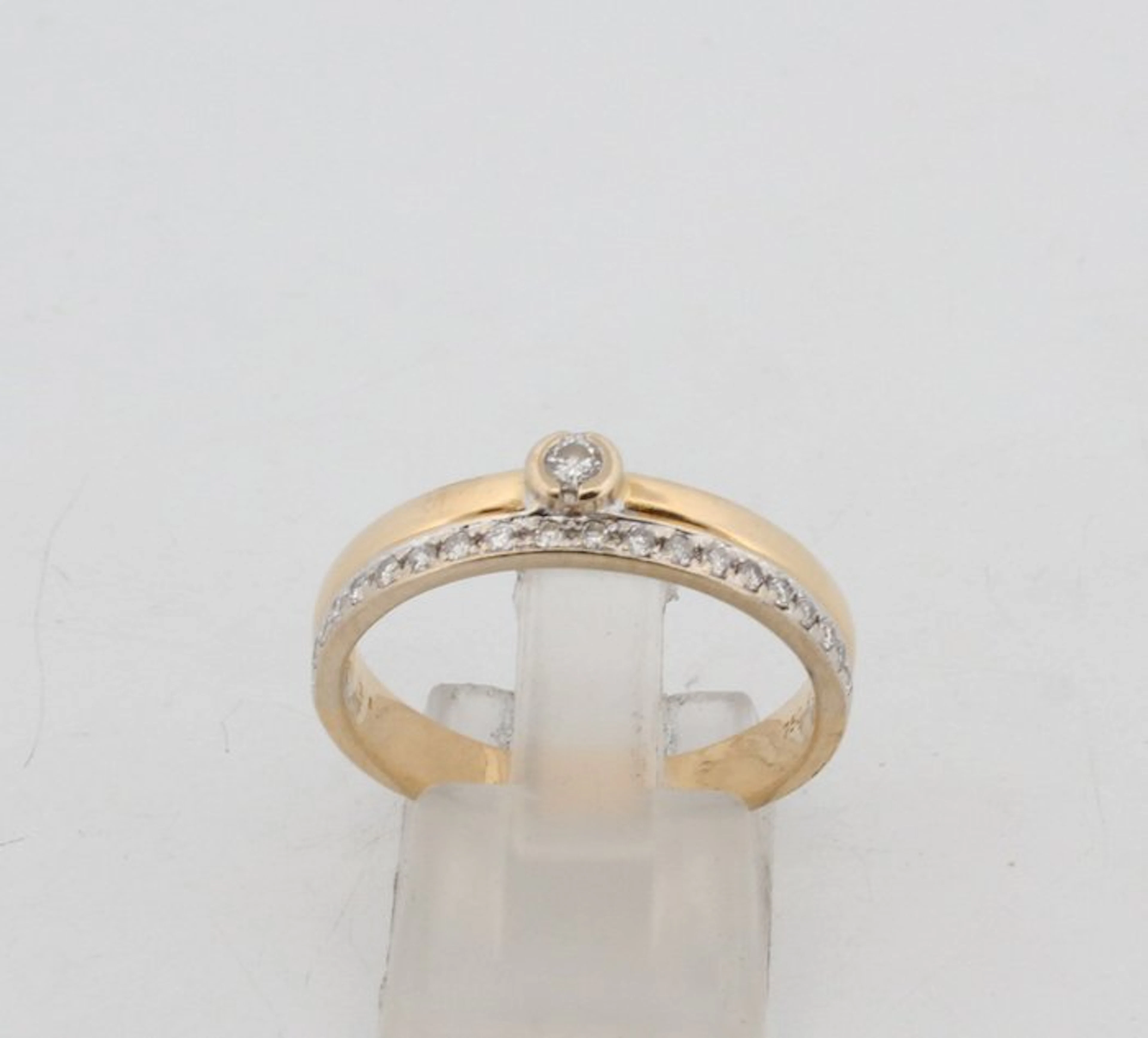 No reserve price - Ring - 18 kt. Yellow gold Diamond (Natural) - Diamond