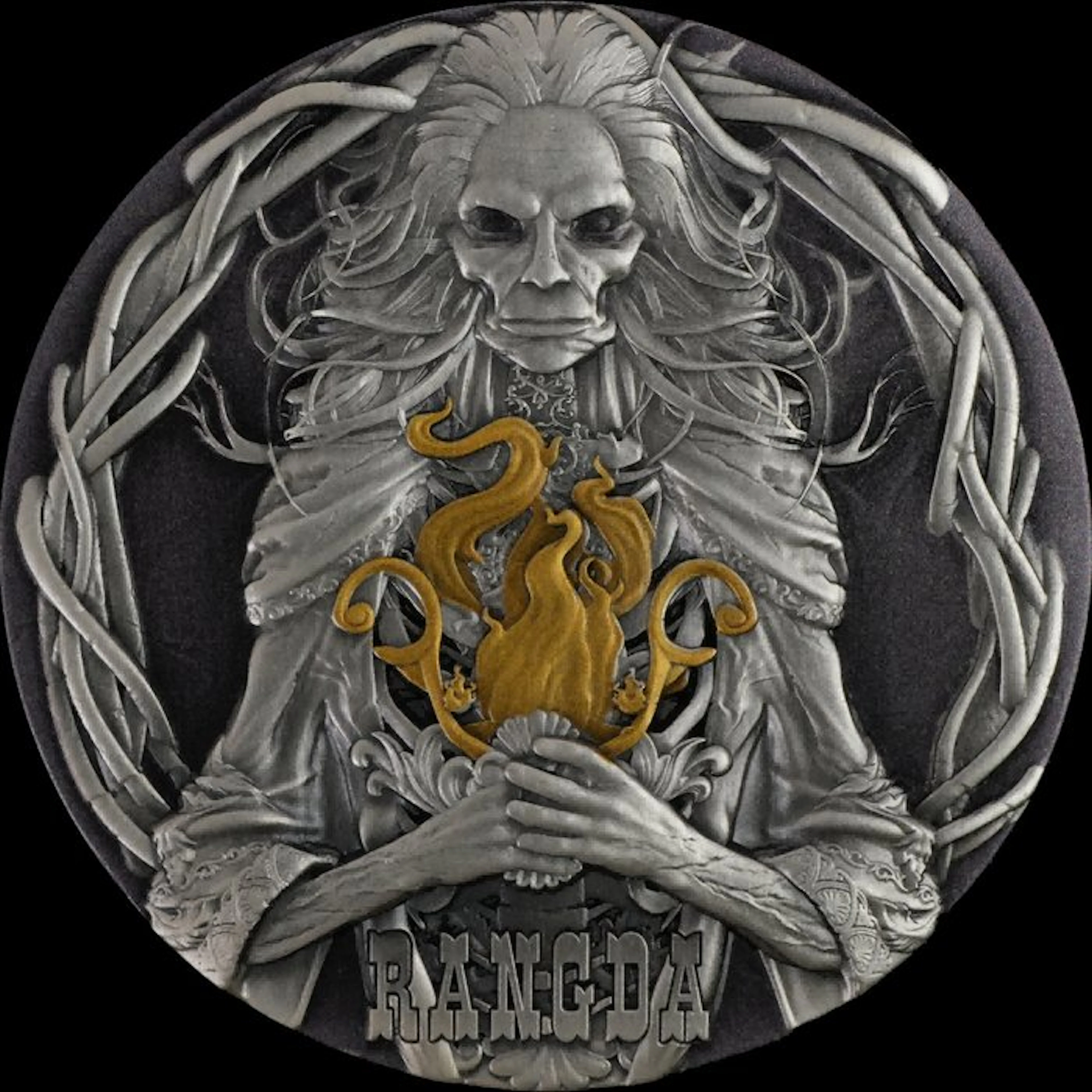Gabon. 3000 Francs 2025 Barong and Rangda 3 Oz (.999)