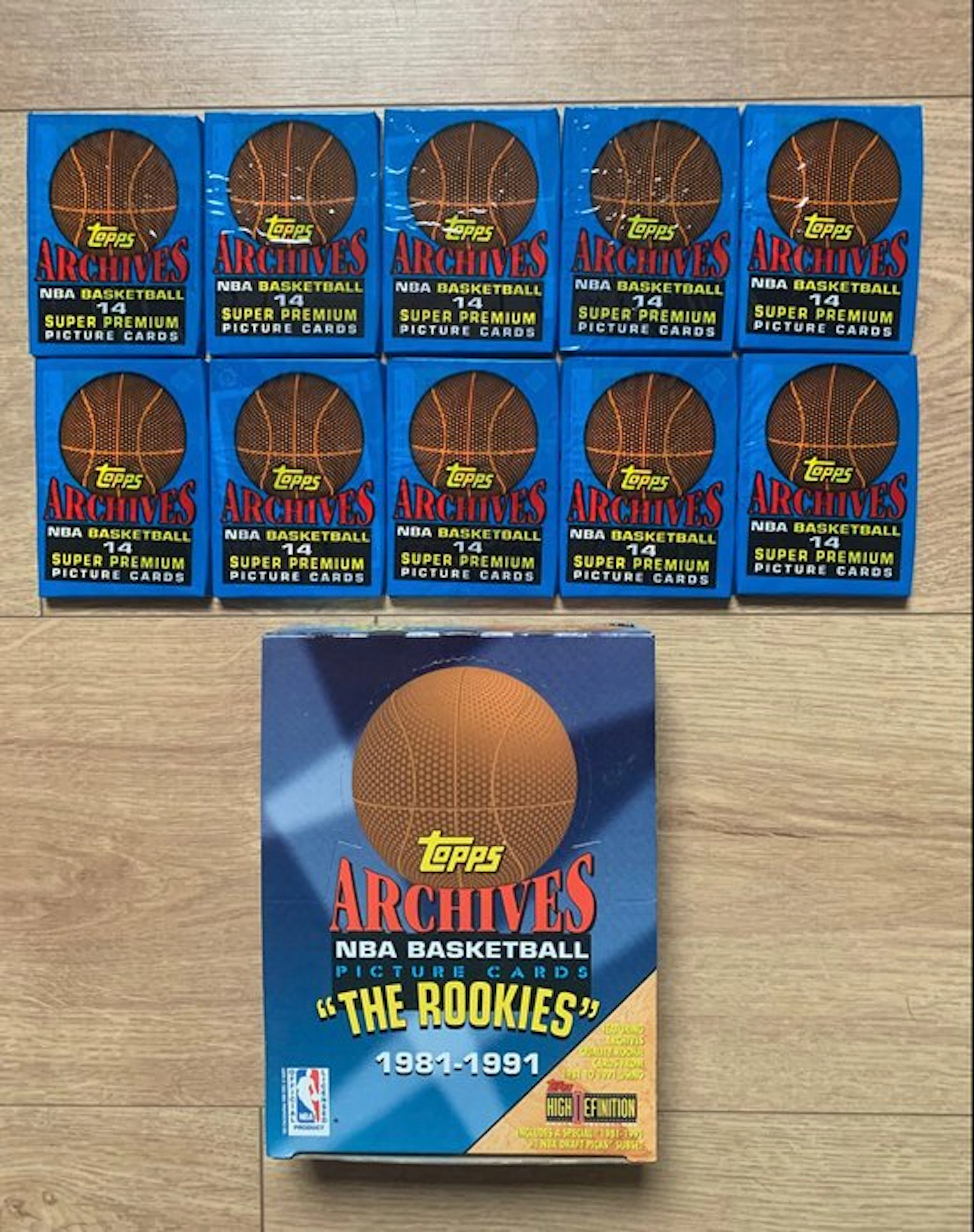 1992 Topps Michael Jordan, Scottie Pippen, Robinson - 10 Pack - Excellent (EX)
