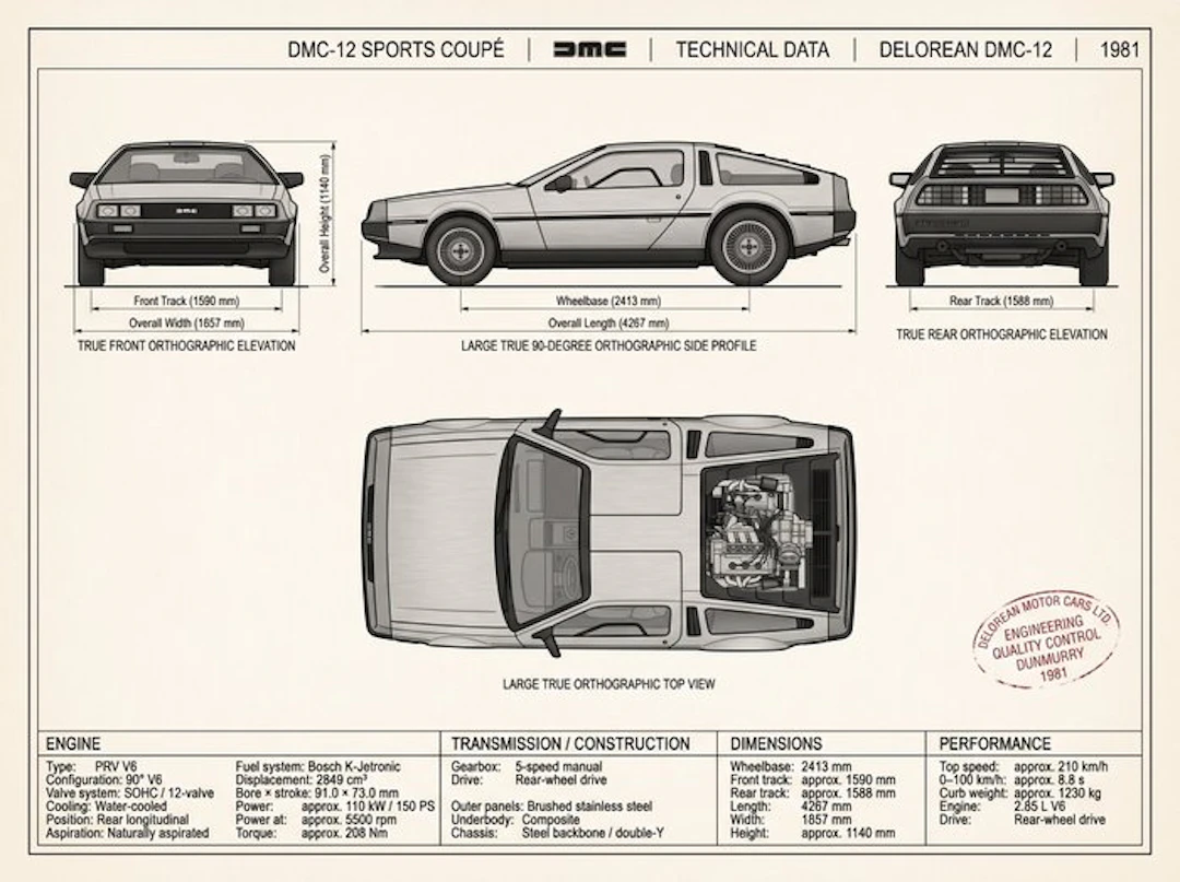 Shmidt.Art - DeLorean Motor Company - DMC-12 SPORTS COUPÉ - 1980s