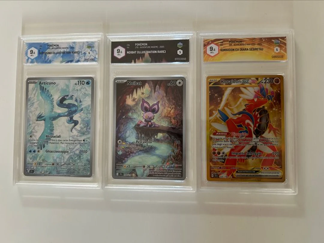 Pokémon - 3 Graded card - Articuno Secret rare, Holo, Full art - Graad 9.5