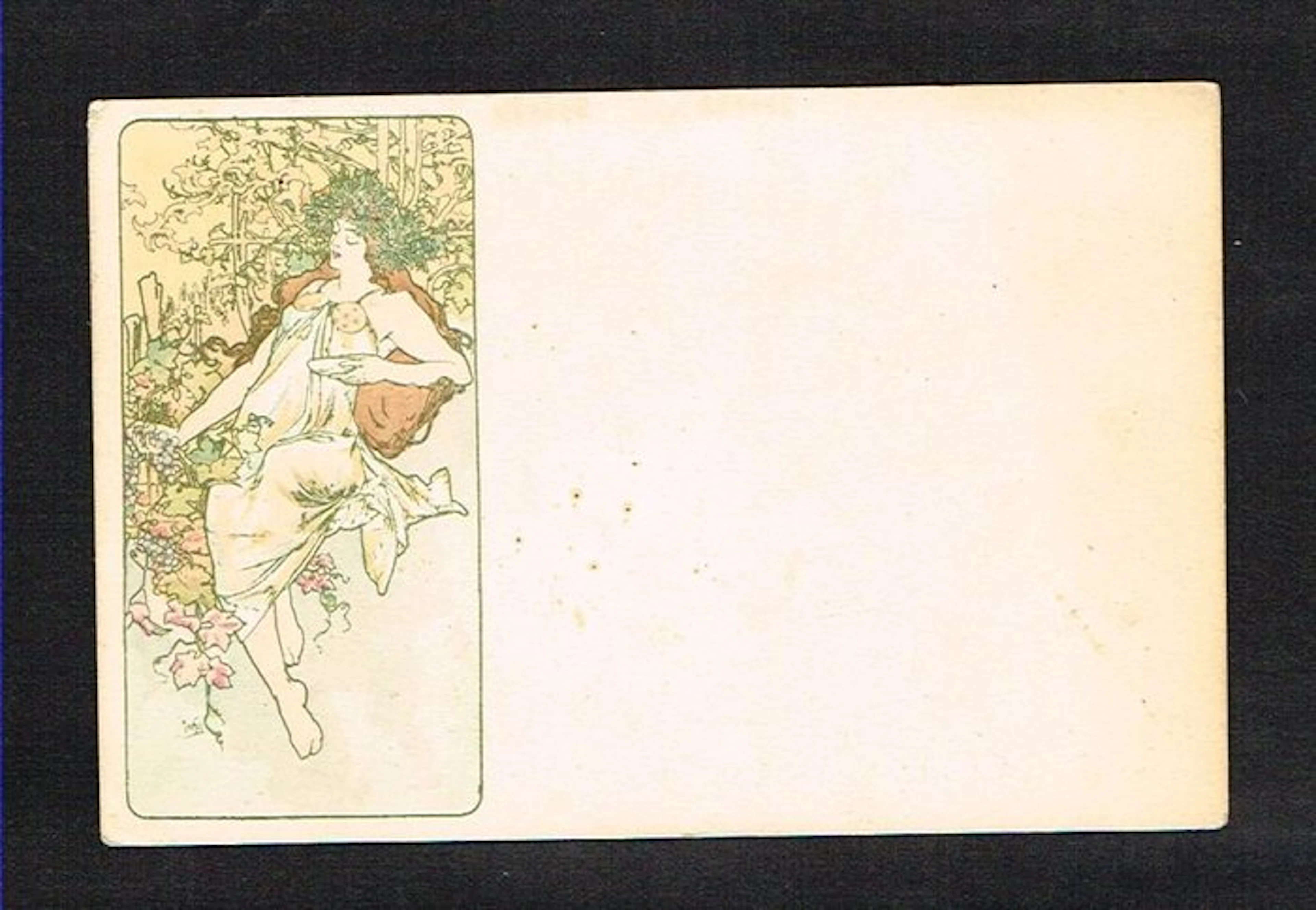 Mucha - Illustrator - Art Nouveau - Unwritten Postcard...