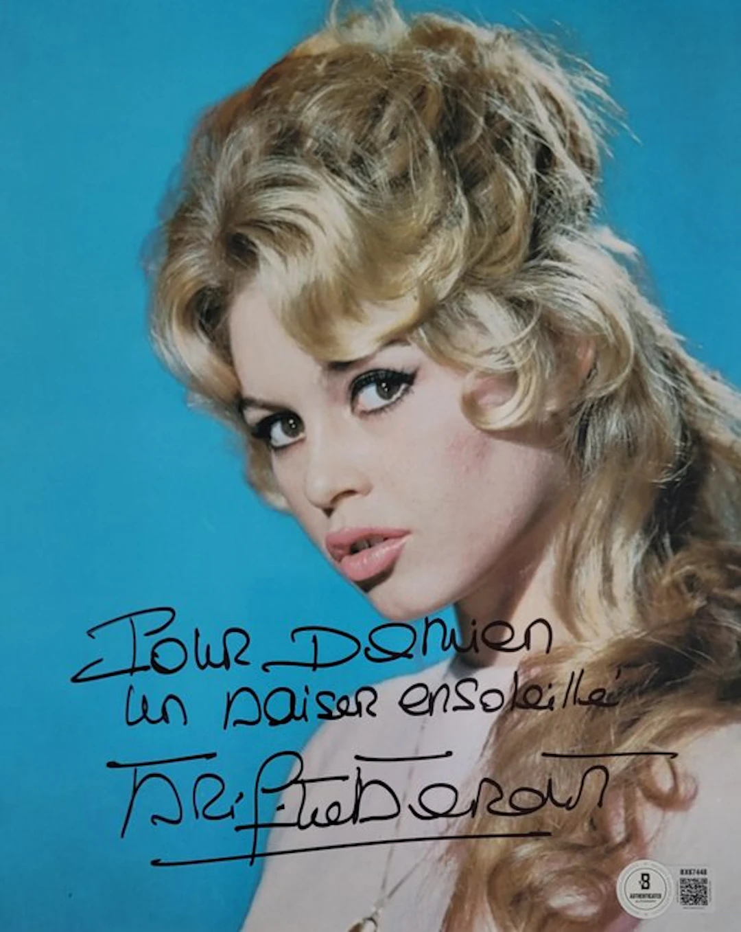 French Icon - Brigitte Bardot - Autograph, Photo With Beckett COA