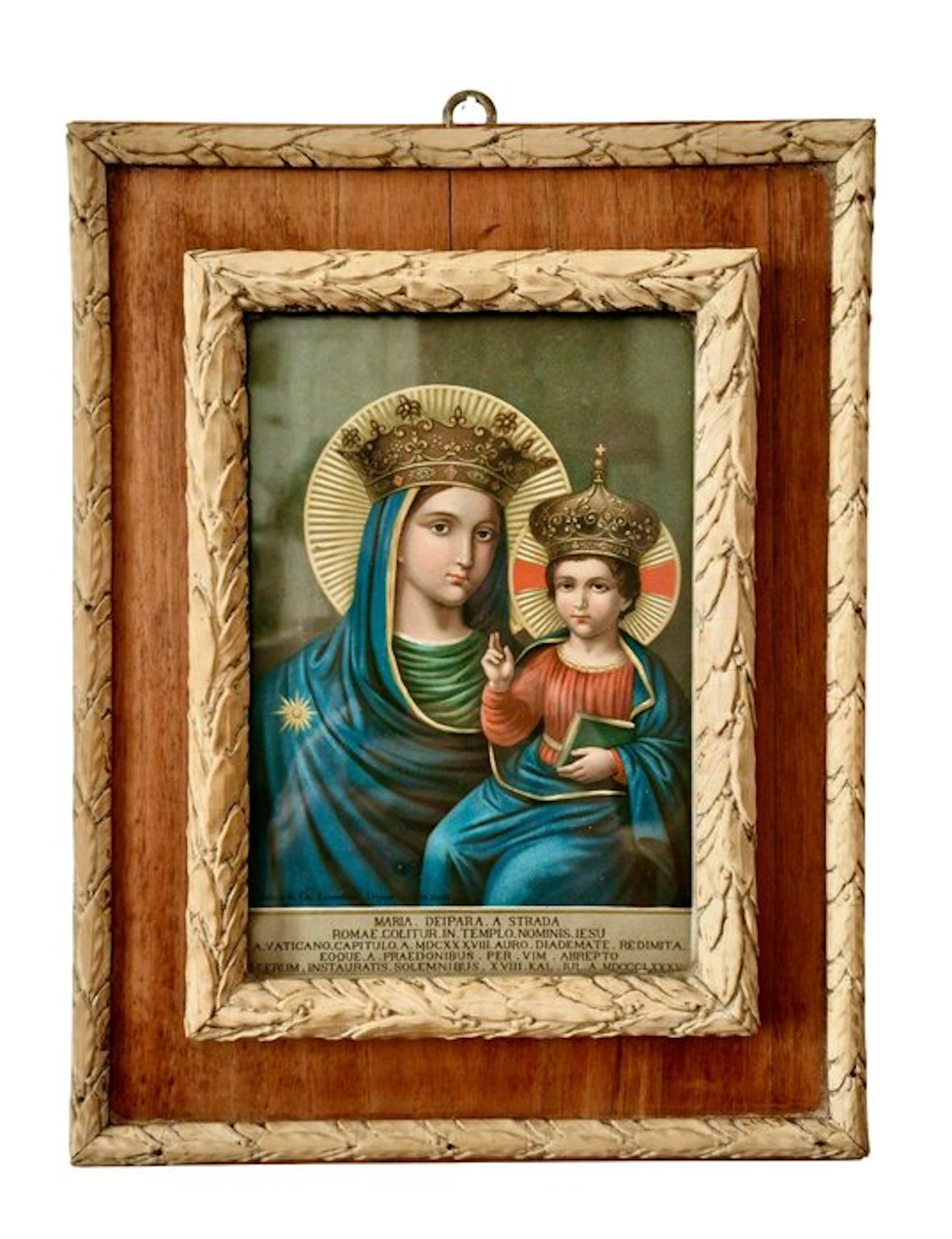 Painting - Madonna della strada - 30 x 34 cm - Antique - Wood