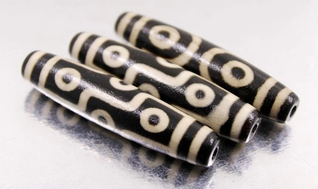 3 Old Buddhist Sacred Tibetan DZI beads 3 and 9 eyes DZI...