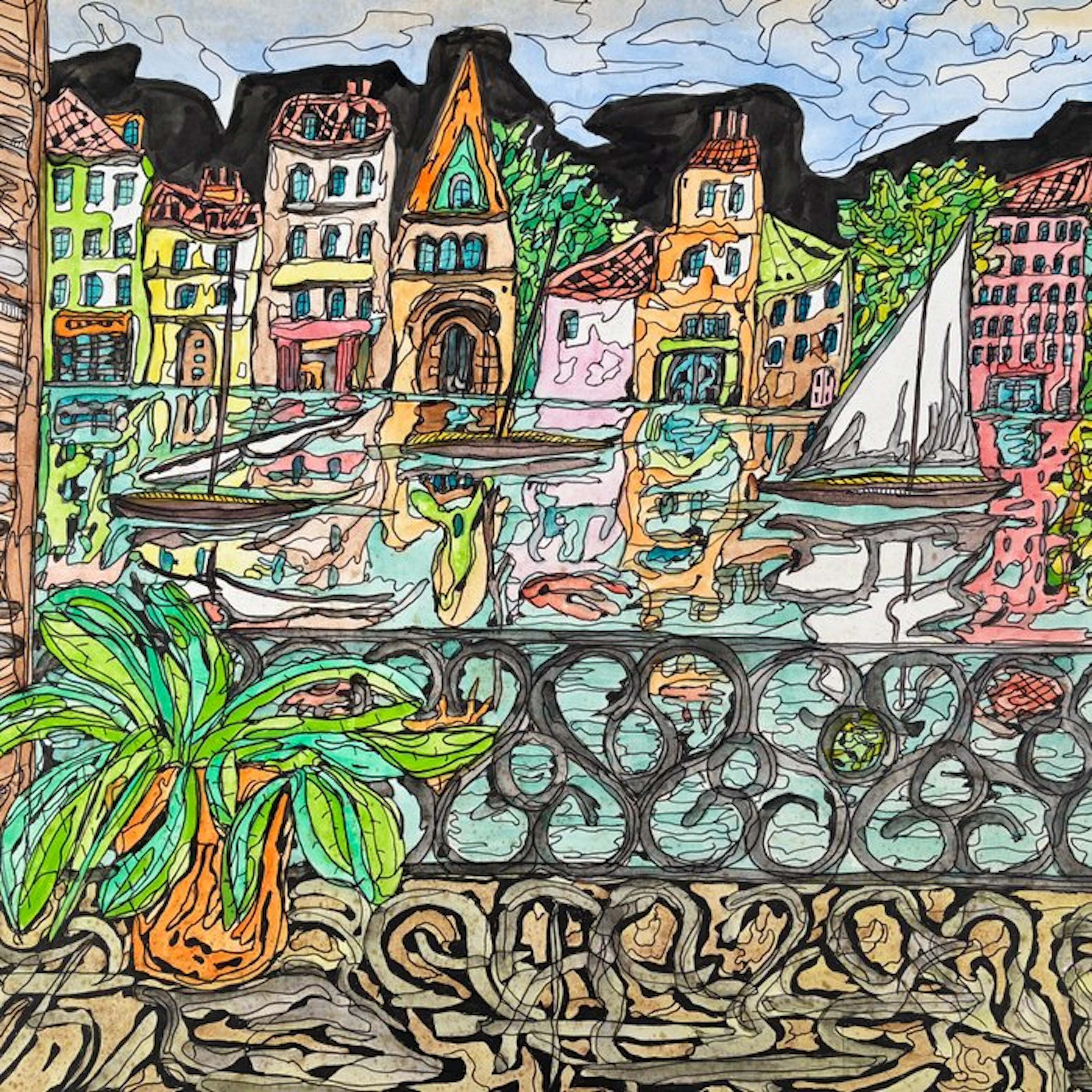 José Garcia Tella (1906-1983) - La Fenêtre - Vue d’un...