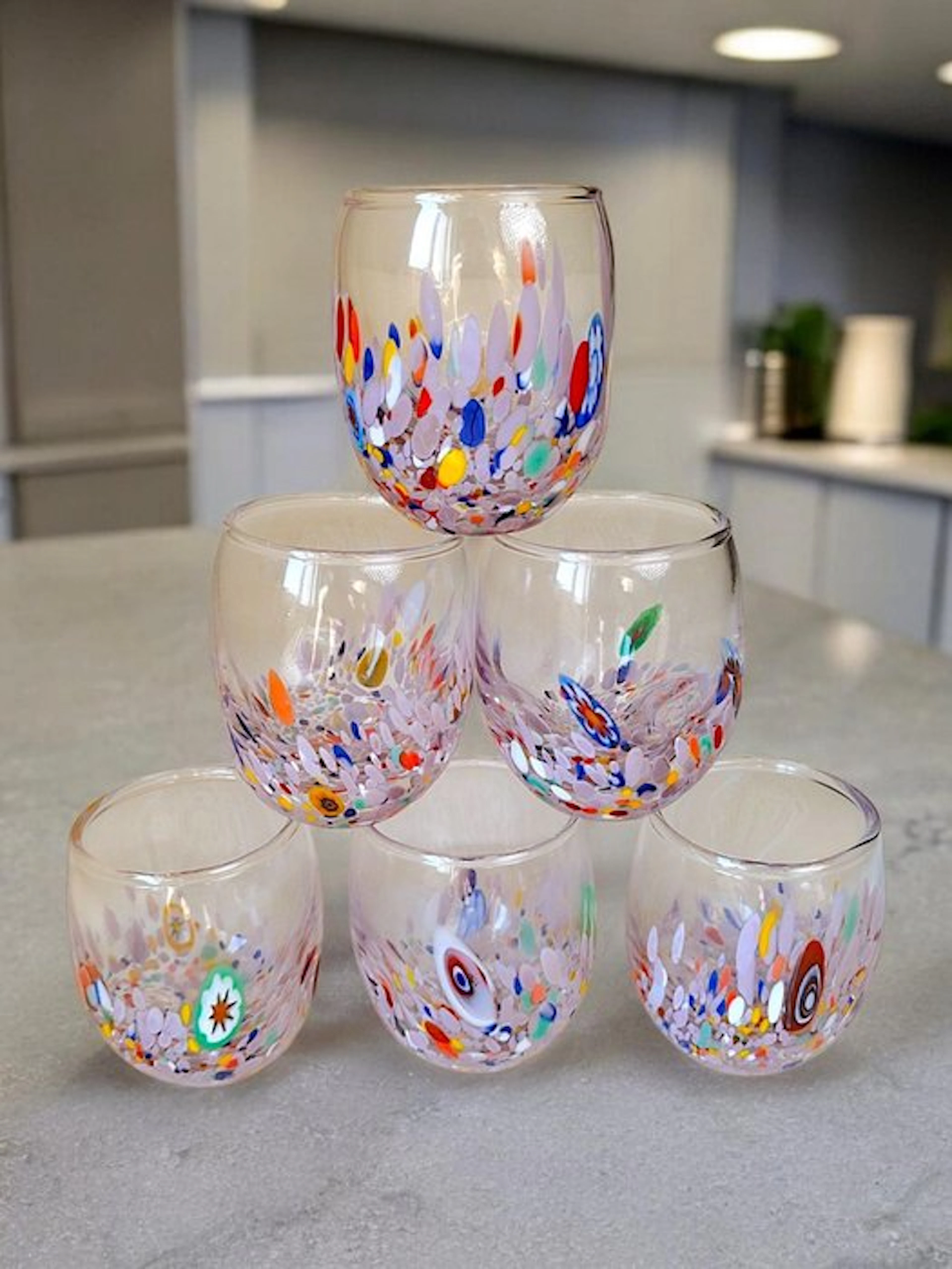 MurArt - MurArt - Drinking set (6) - Glass - Murrine Millefiori