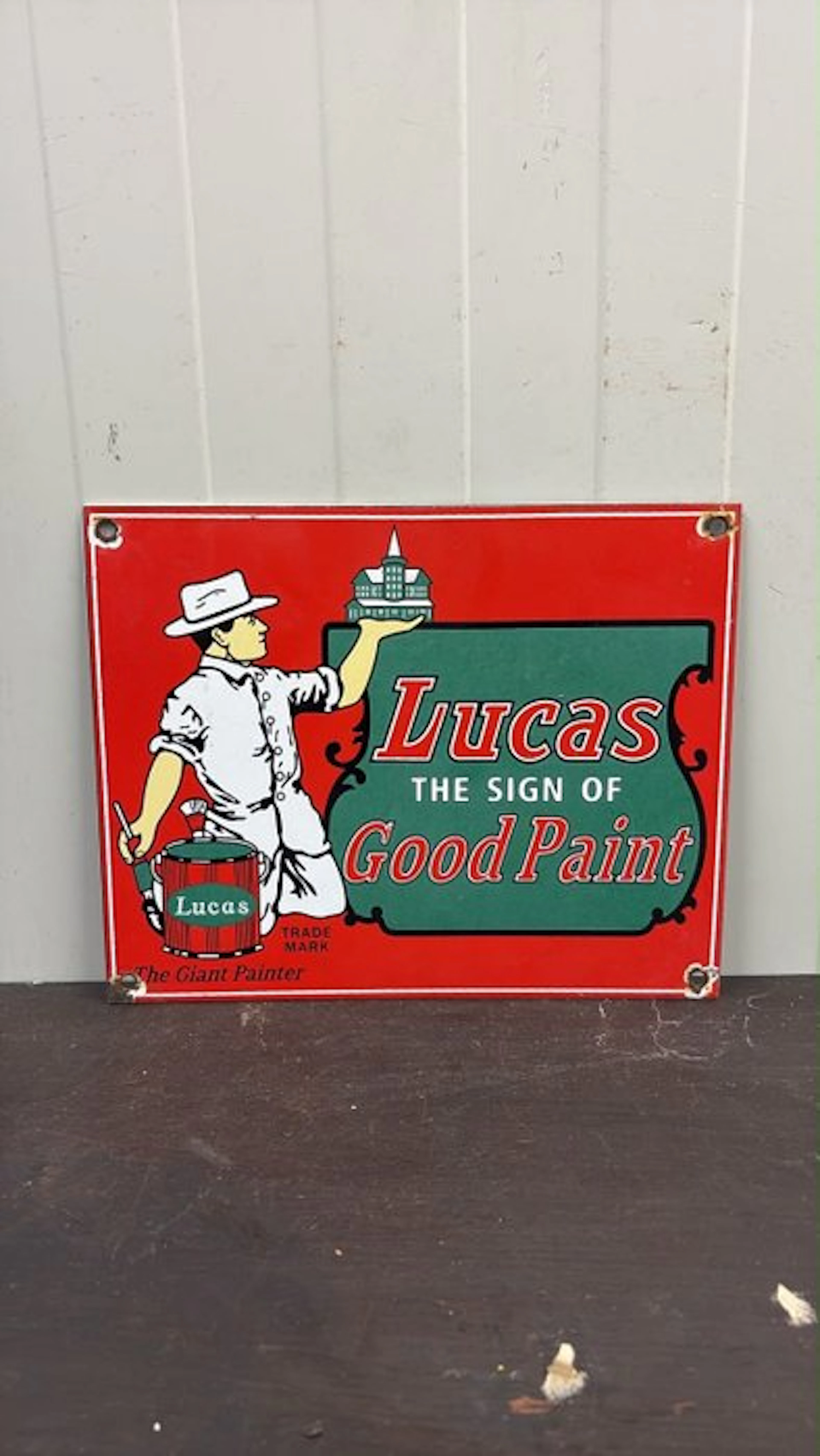 Vintage Fender Stratocaster enamel advertising sign –...