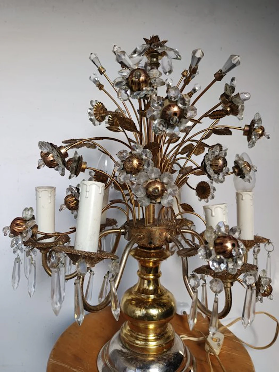 Sculpture, Lampada girandola - 52 cm - Brass