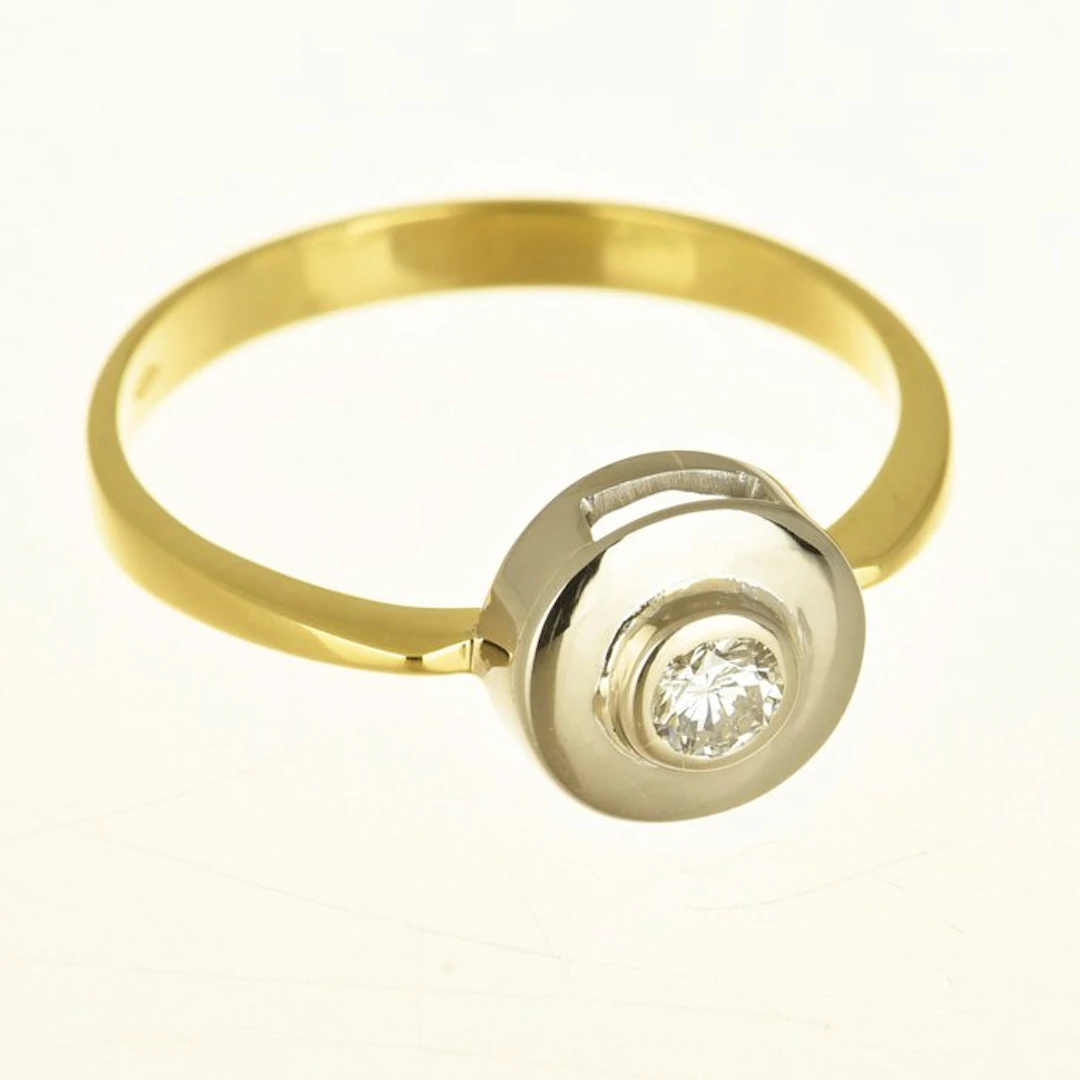 Ring - 18 kt. Yellow gold Diamond (Natural)
