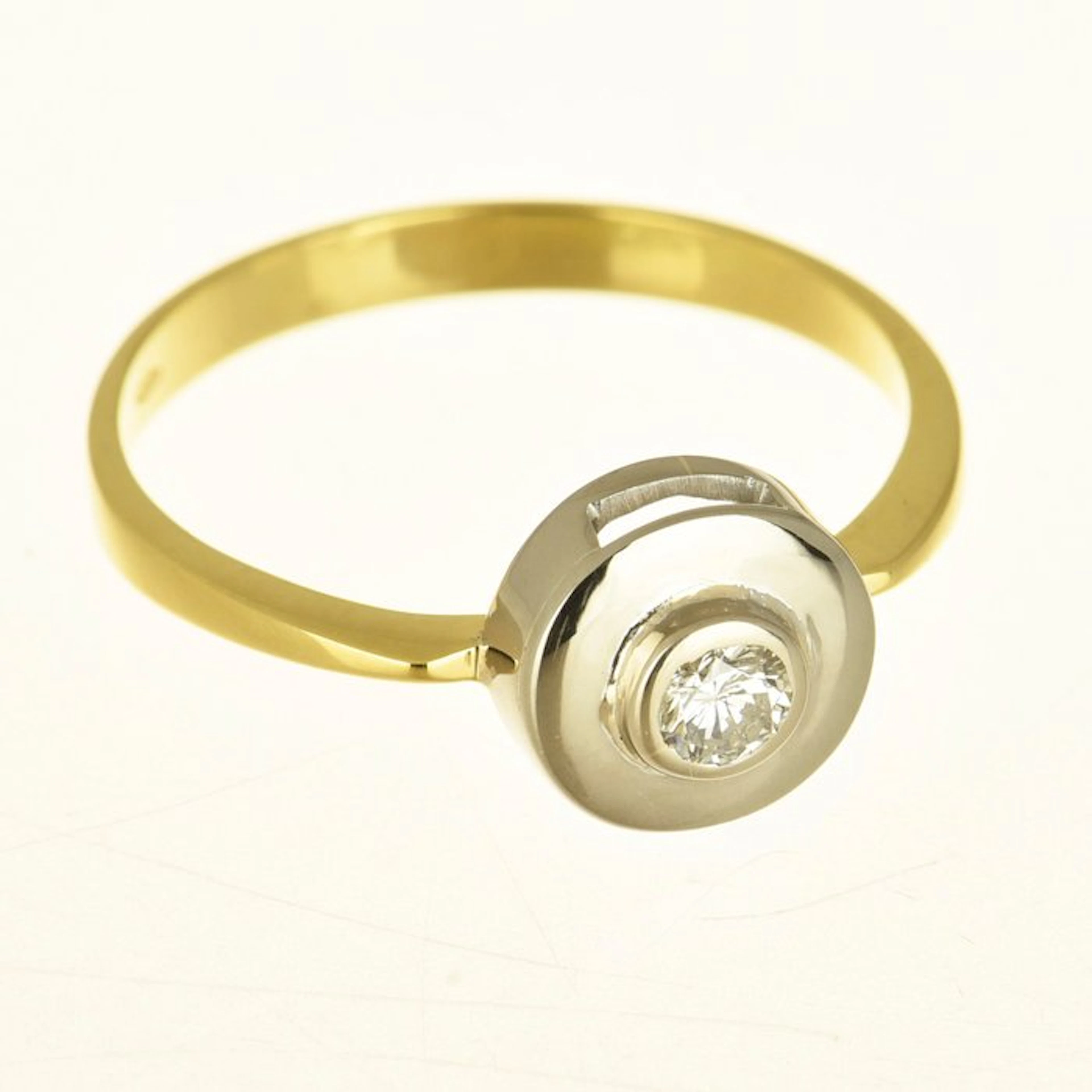 Ring - 18 kt. Yellow gold Diamond (Natural)