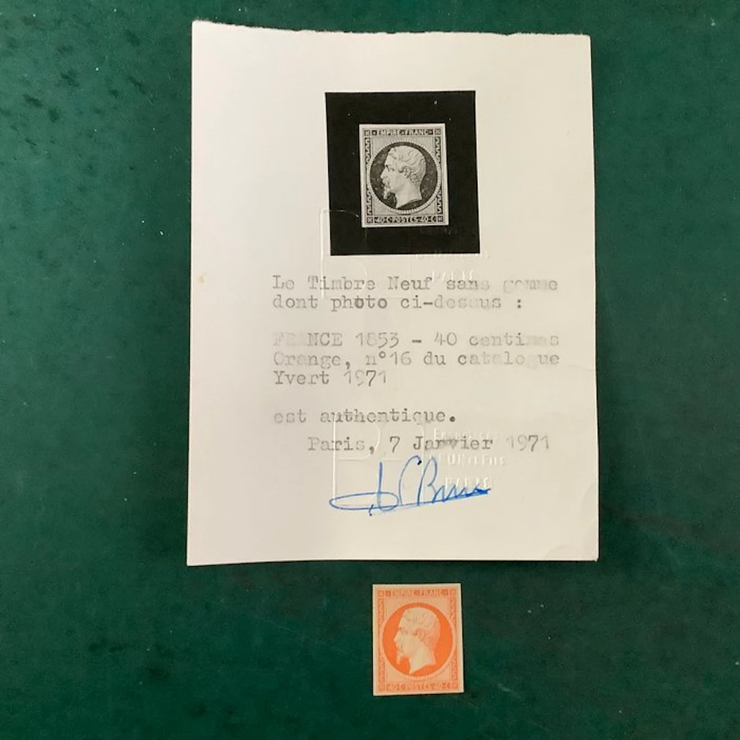 France 1853 - 40 cent Napoleon Empire approved and...
